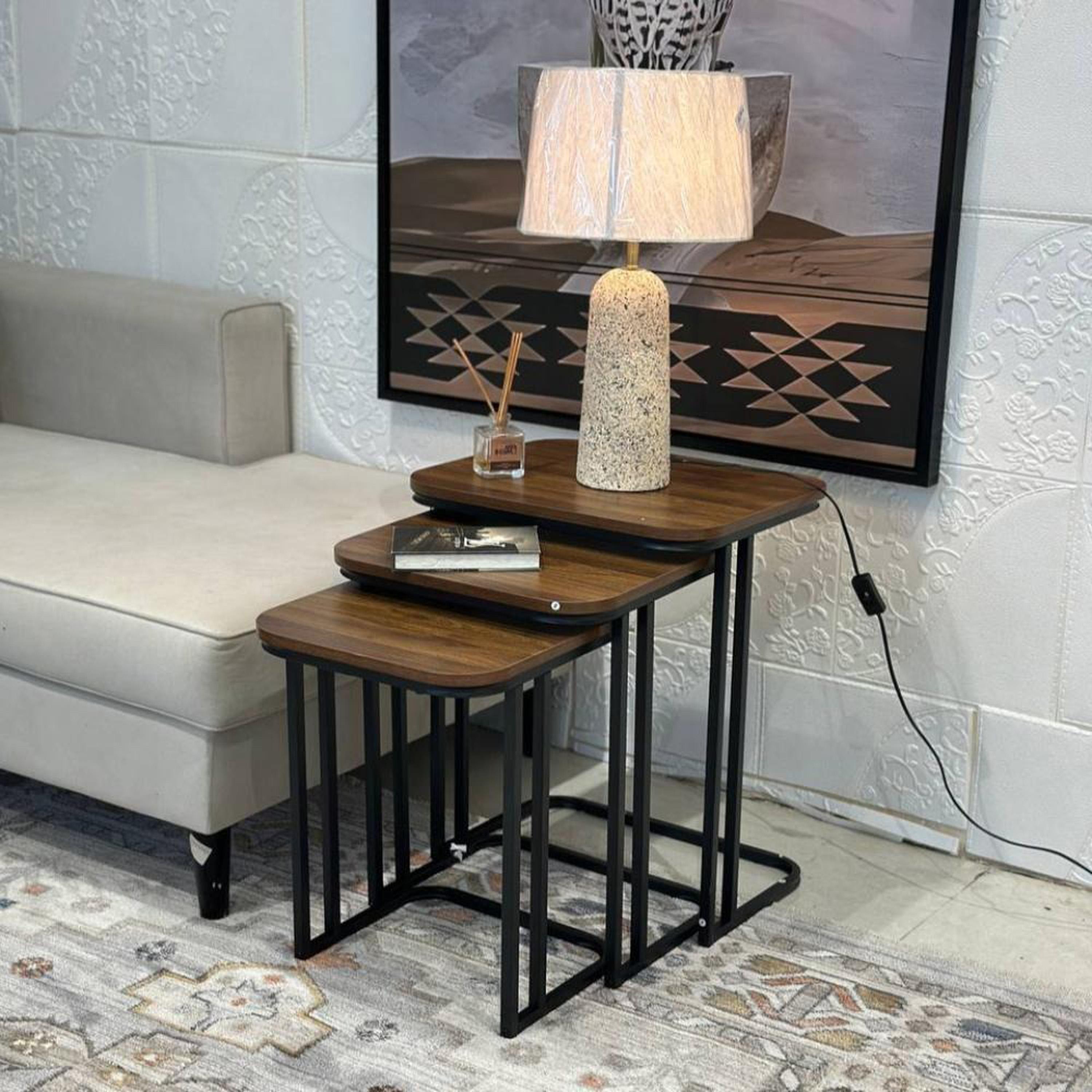 Wooden Top Nesting Tables - Set of 3-furniture-livingroom-coffeetables-image-1