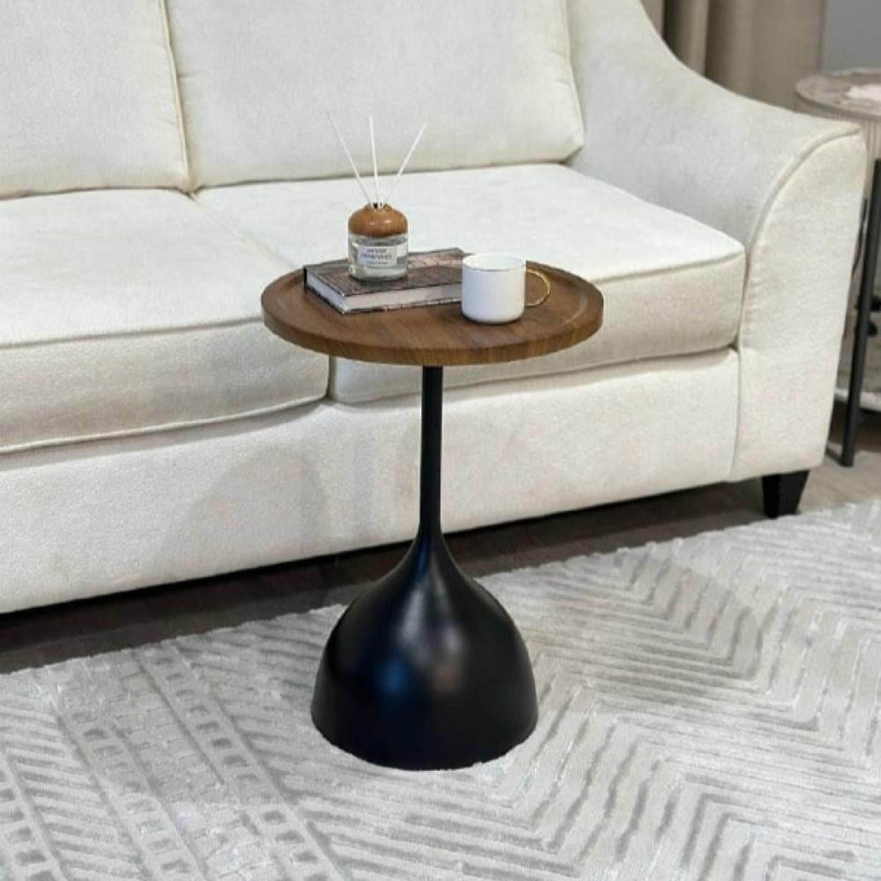 Wooden Top Serving Table with Pedestal Base-furniture-livingroom-coffeetables-image-1