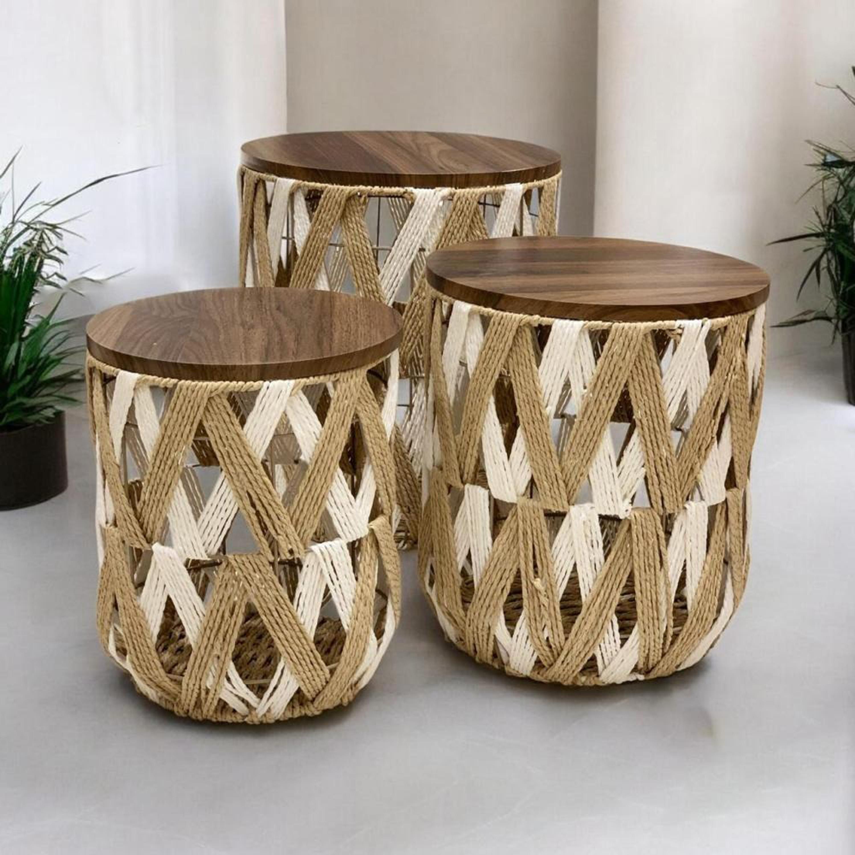 Wooden Top 3-Piece Table Set-furniture-livingroom-coffeetables-image-1