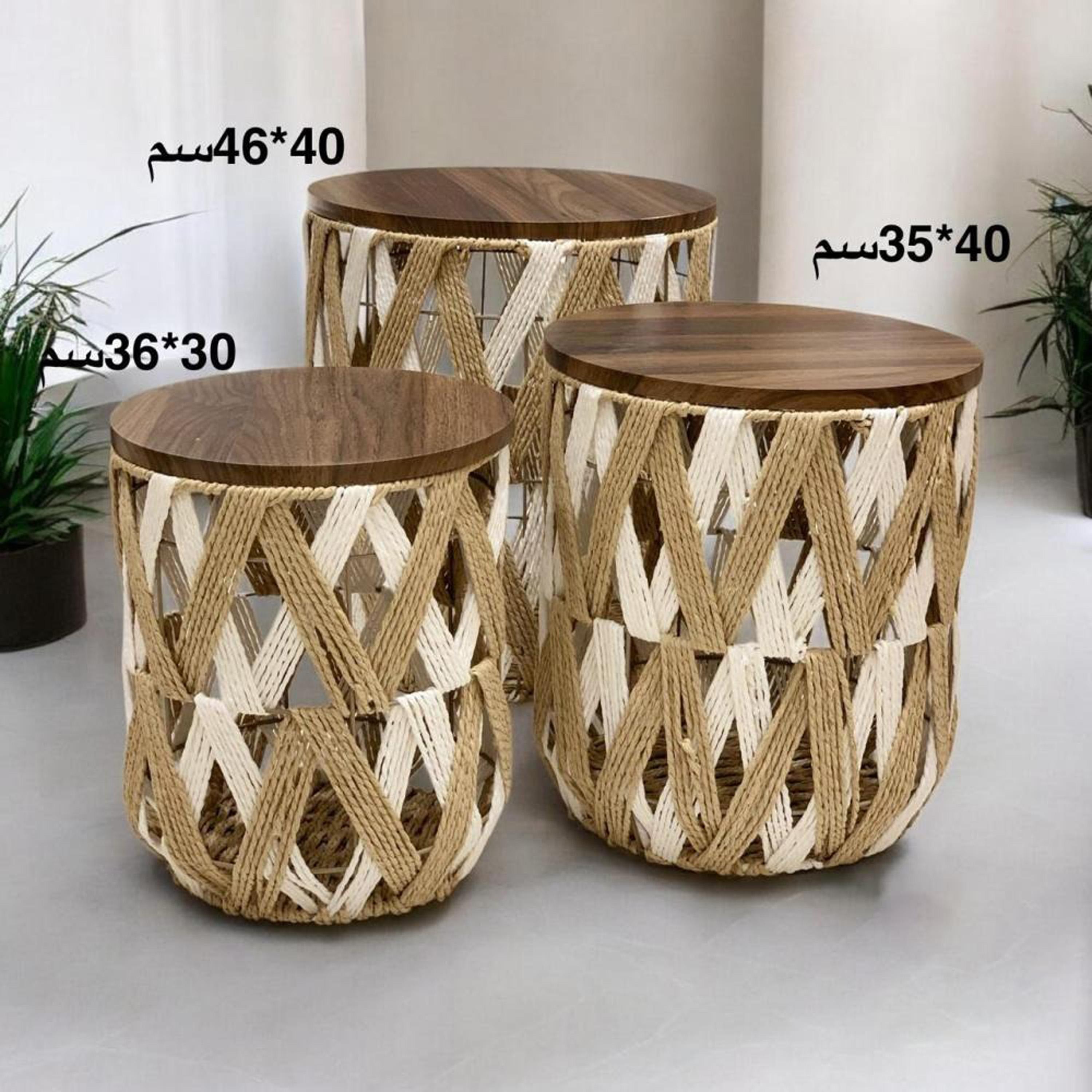 Wooden Top 3-Piece Table Set-furniture-livingroom-coffeetables-image-2