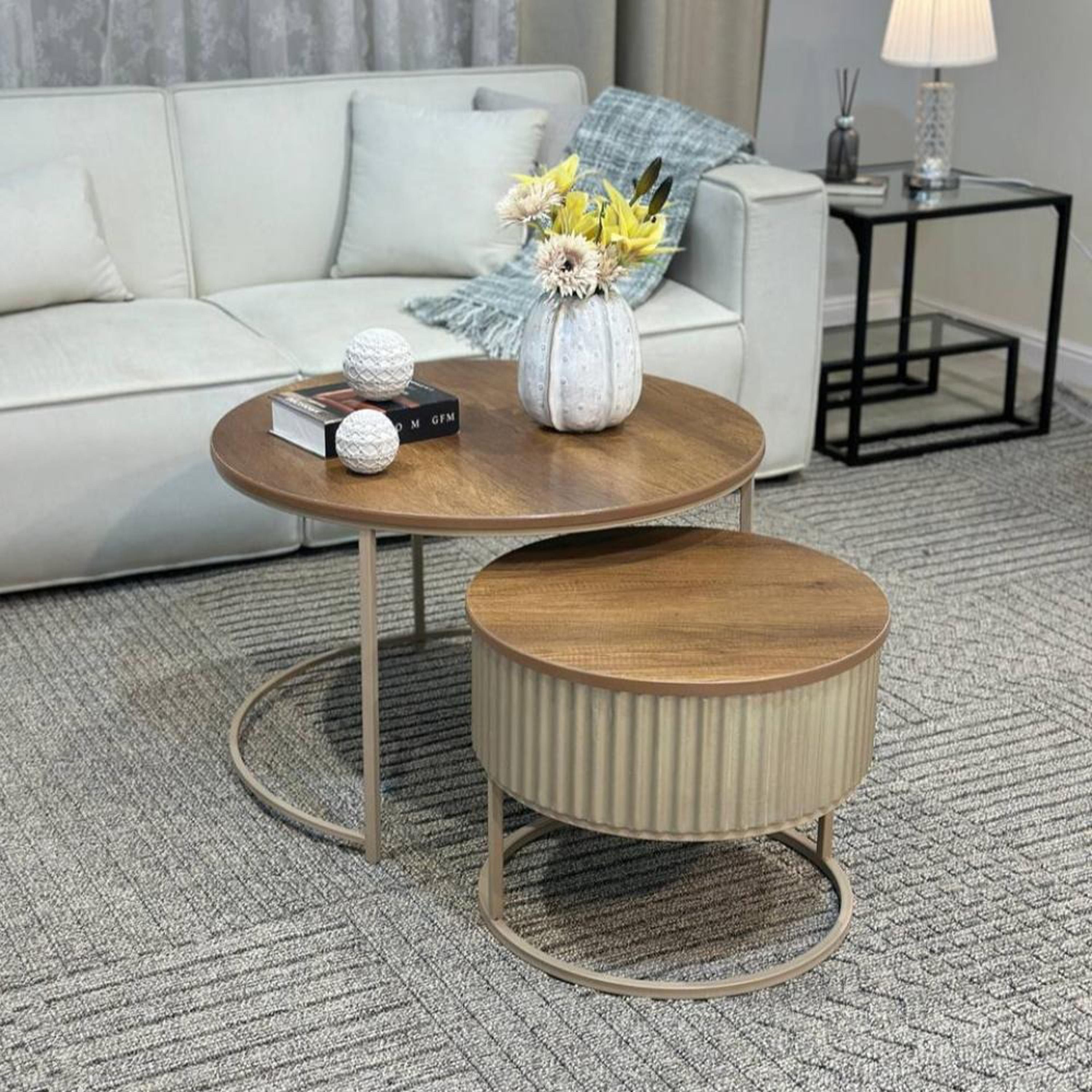 Wooden Top 6-Piece Table Set-furniture-livingroom-coffeetables-image-2