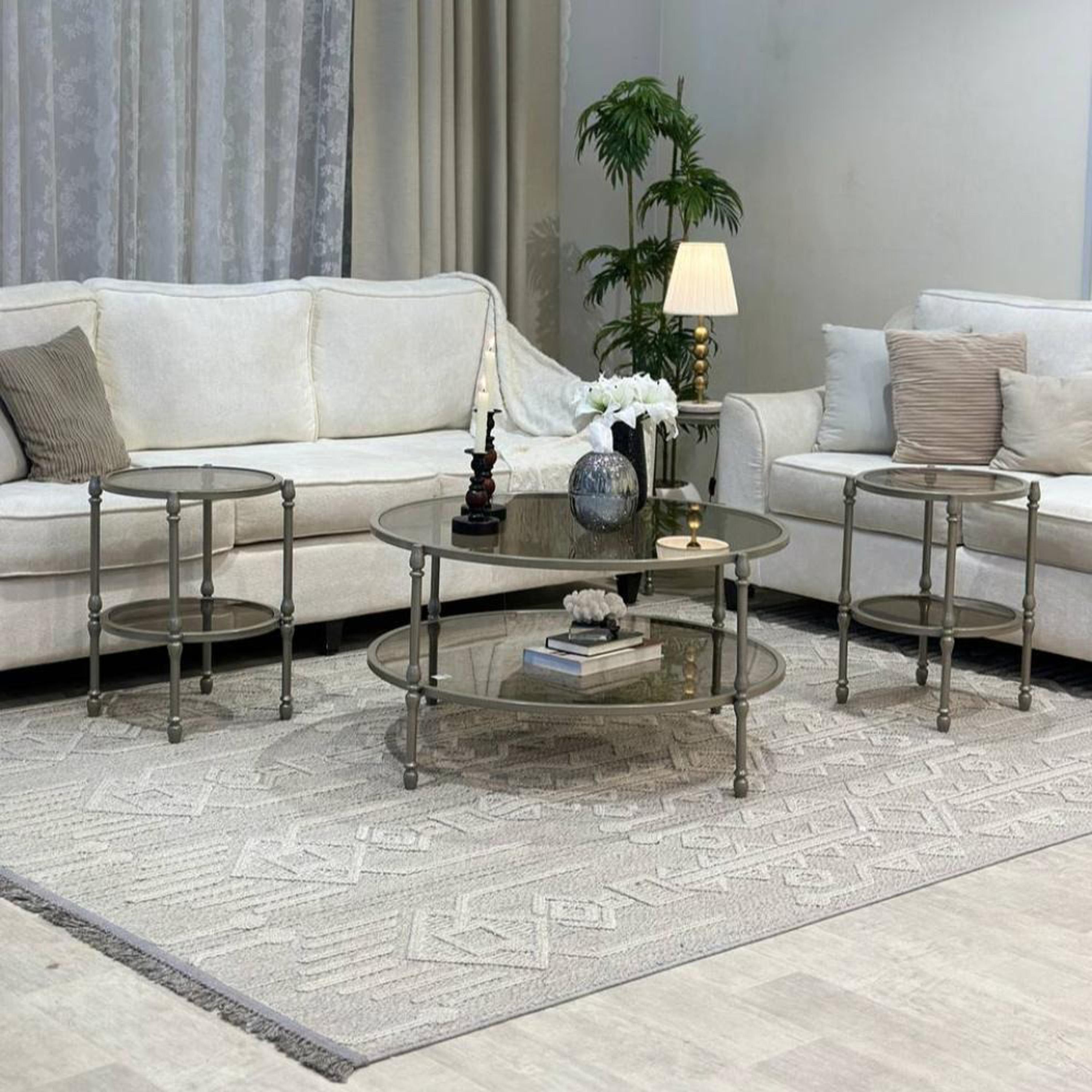Glass Top 5-Piece Table Set-furniture-livingroom-coffeetables-image-2