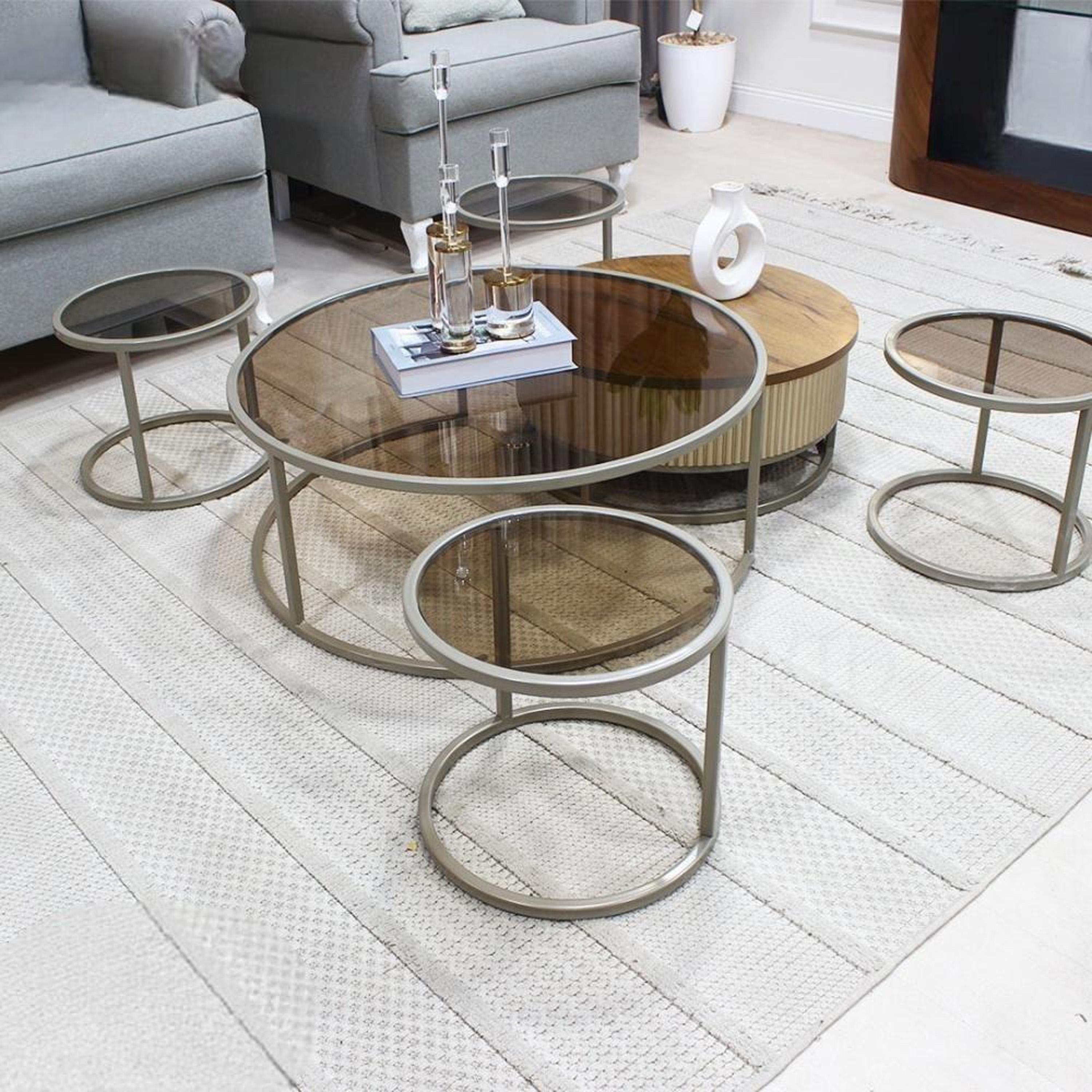 Glass Top 6-Piece Table Set-furniture-livingroom-coffeetables-image-1