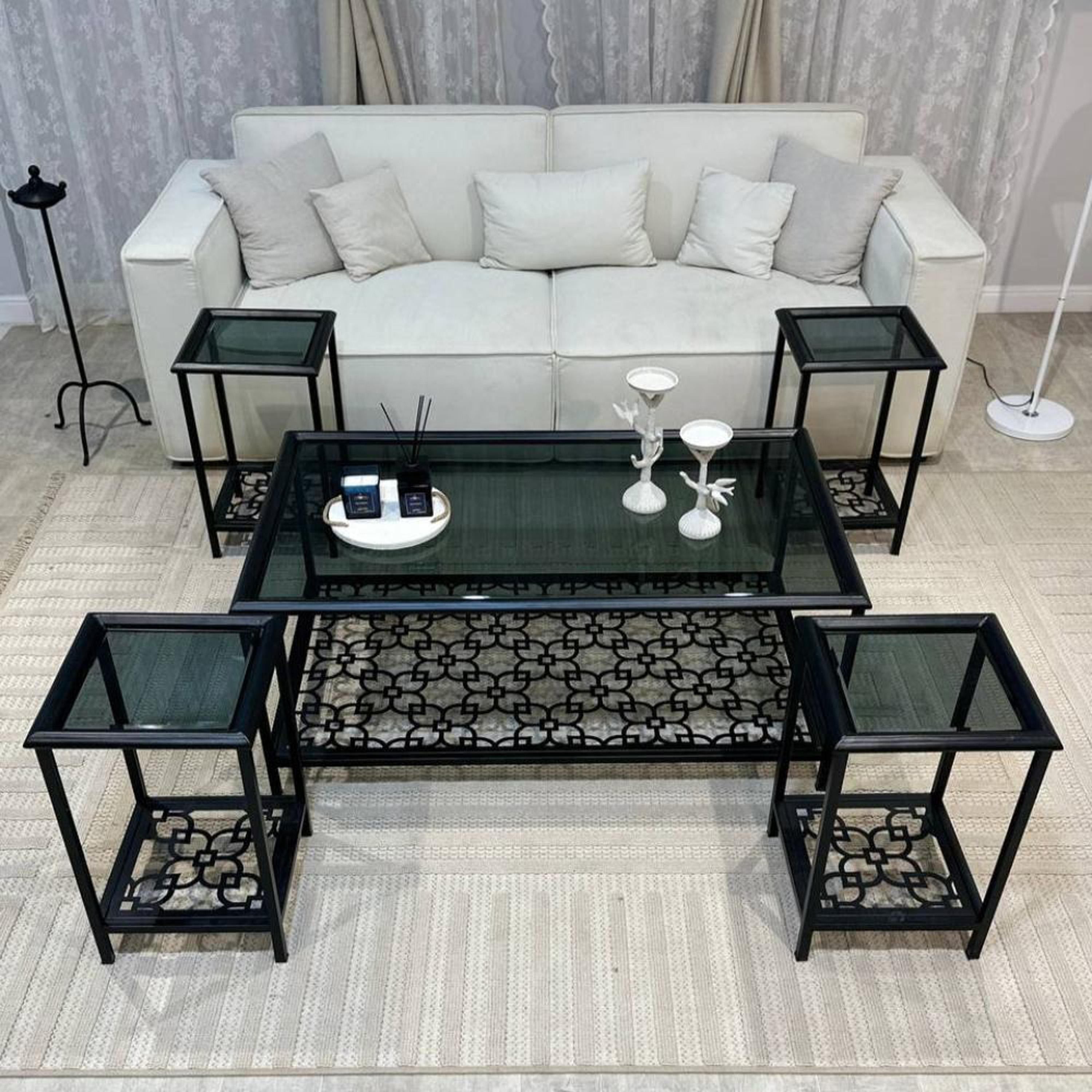 Glass Top 5-Piece Table Set-furniture-livingroom-coffeetables-image-2