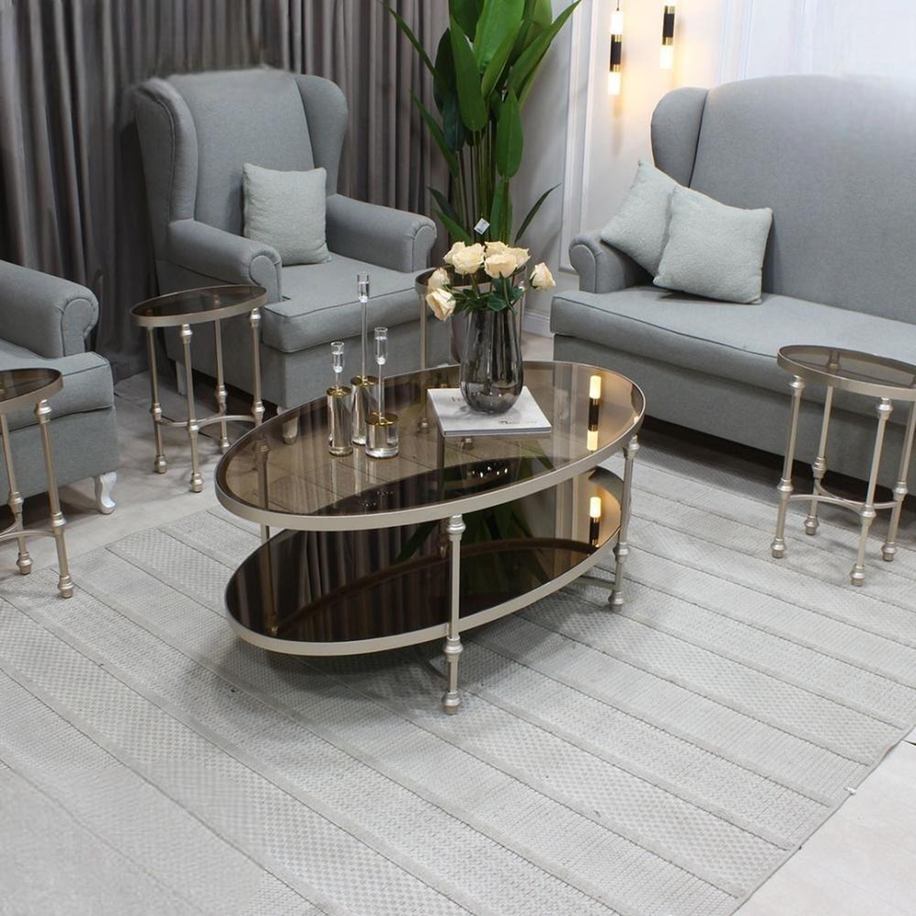 Glass Top 5-Piece Table Set-furniture-livingroom-coffeetables-image-1