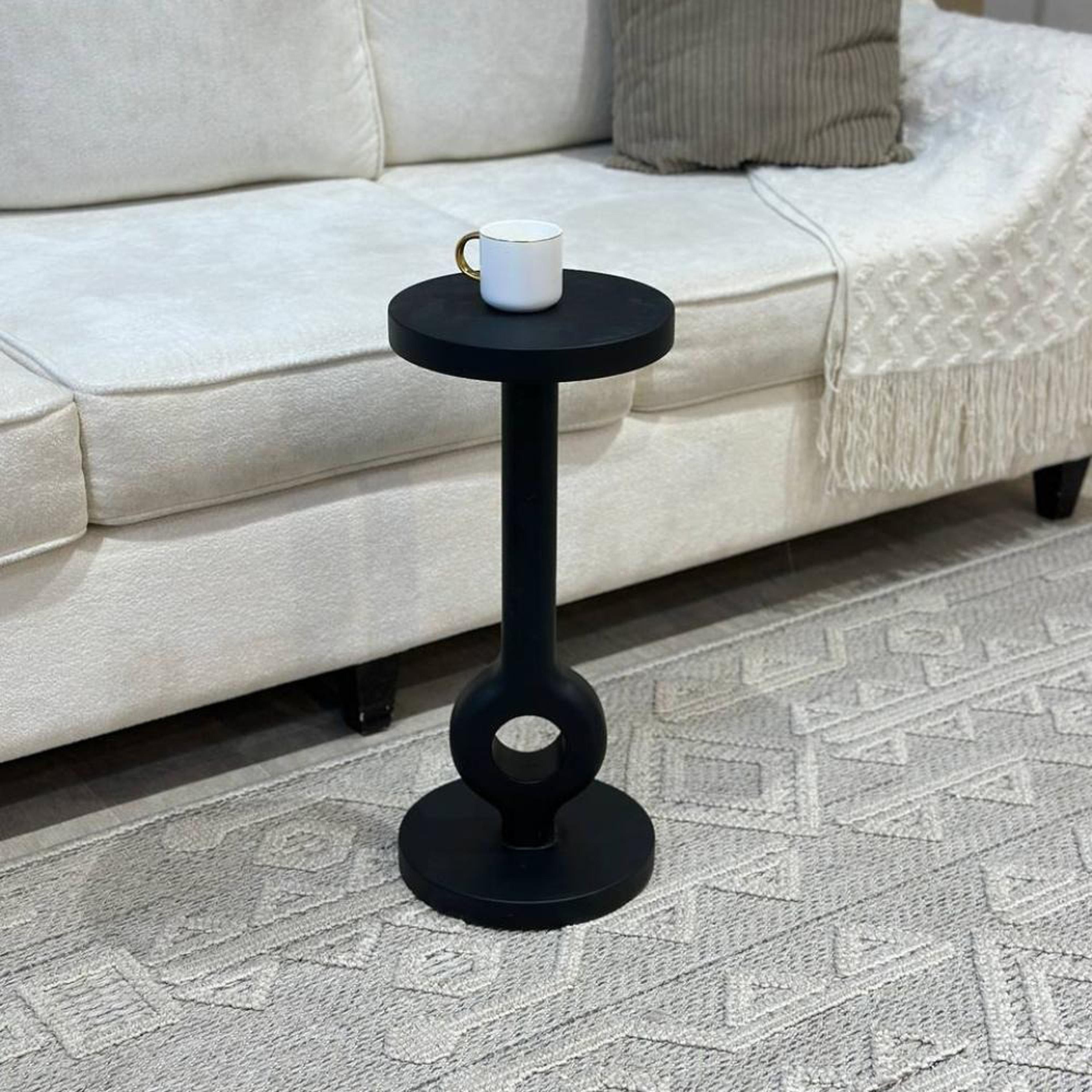 Wooden Top Round Side Table-furniture-livingroom-sideandendtables-image-1