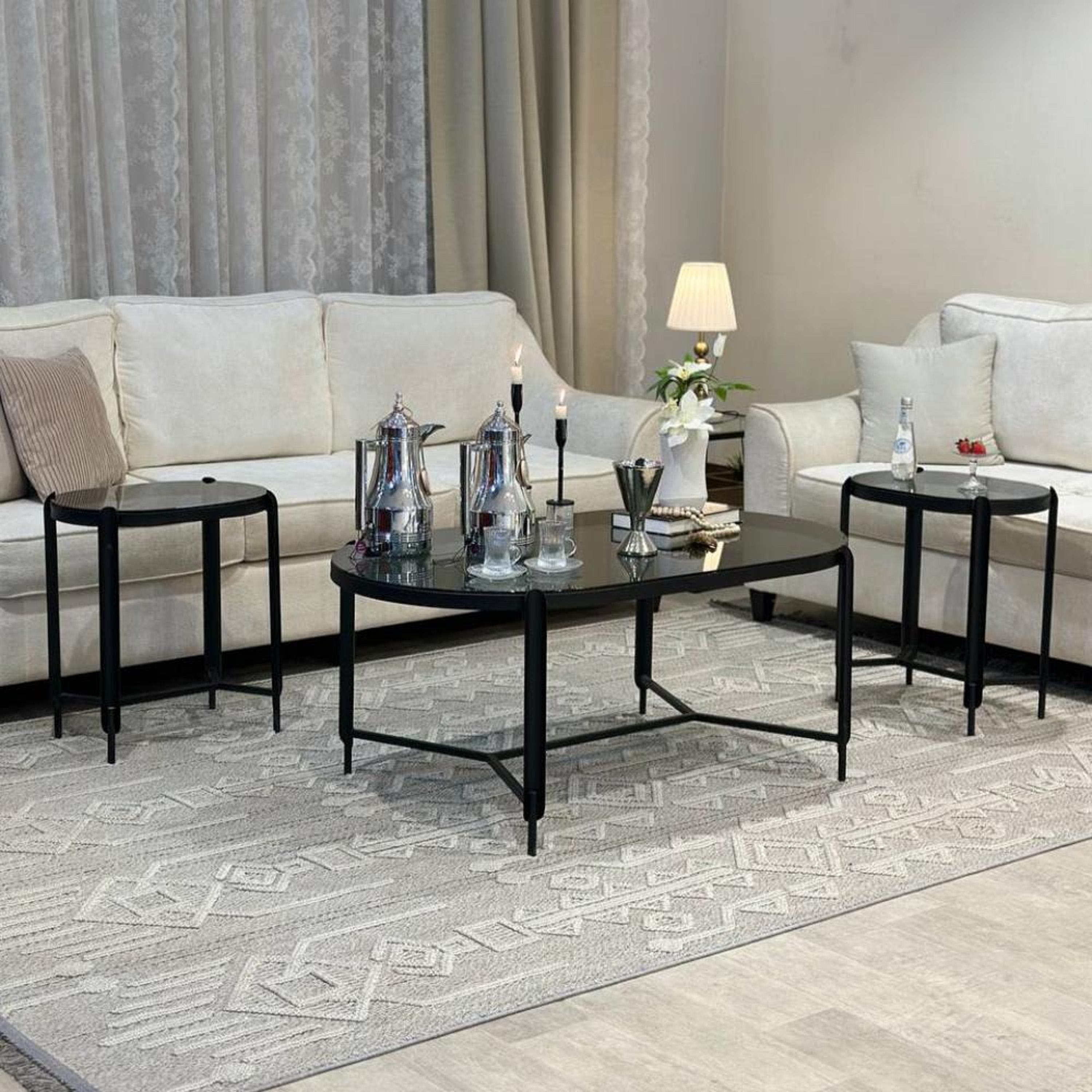 Glass Top 5-Piece Table Set-furniture-livingroom-coffeetables-image-2