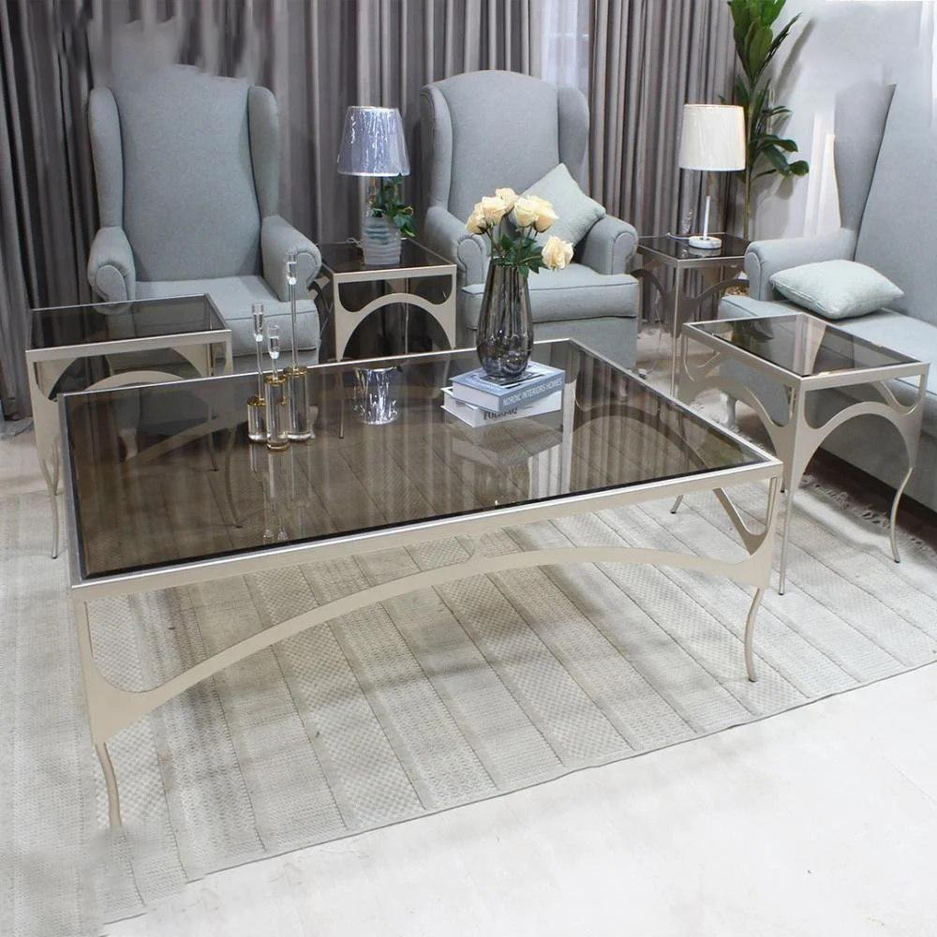 Glass Top 5-Piece Table Set-furniture-livingroom-coffeetables-image-1