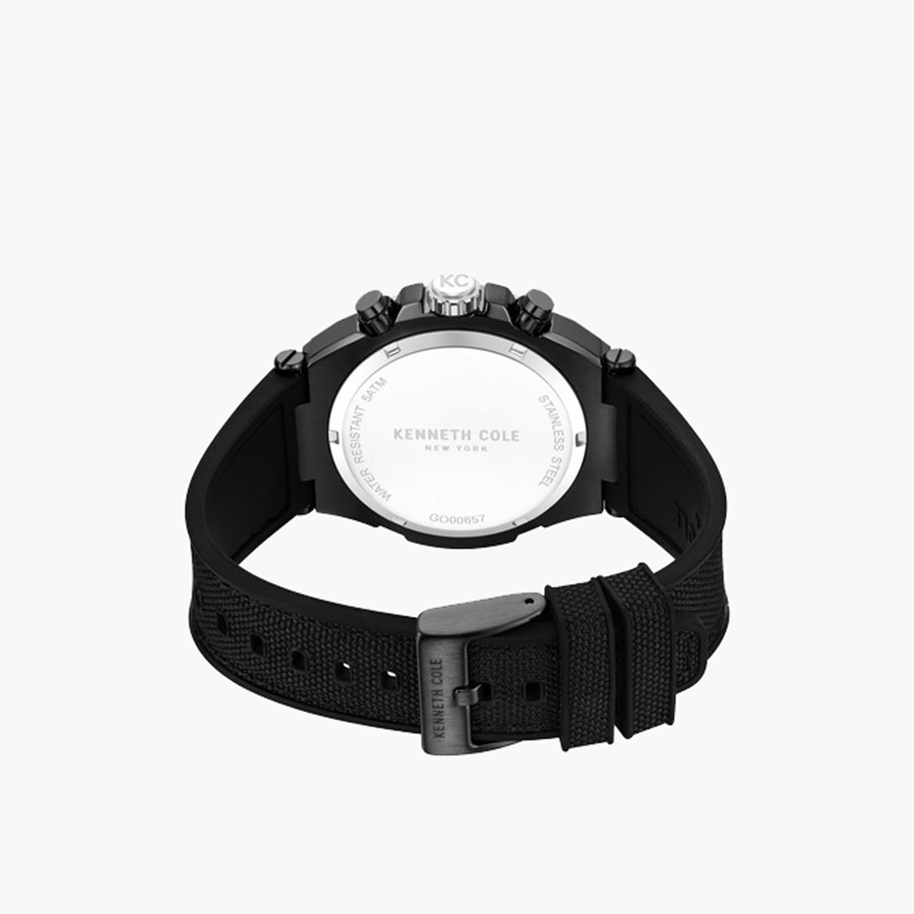 كينيث كول- ساعة كرونوغراف للرجال سوار مزيج نايلون لون أسود 42 مم | KCWGO0065701-men-watchesandjewellery-watches-image-5