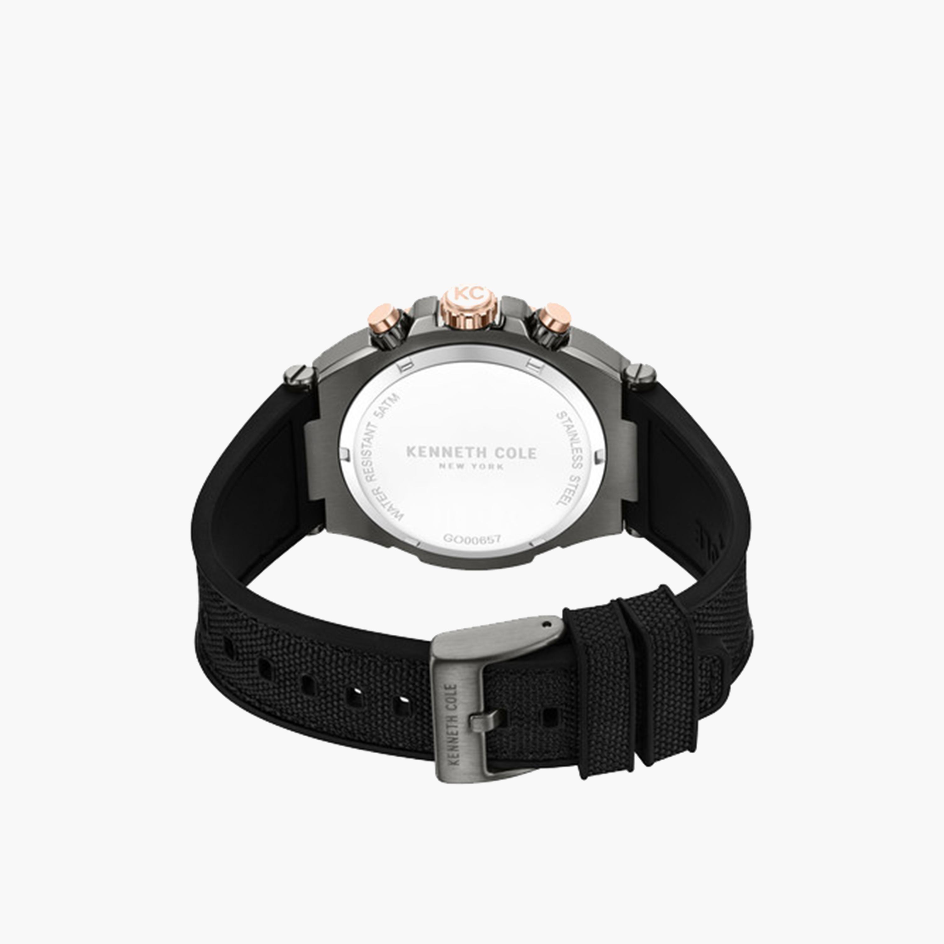 كينيث كول- ساعة كرونوغراف للرجال سوار مزيج نايلون لون أسود 42 مم | KCWGO0065702-men-watchesandjewellery-watches-image-5