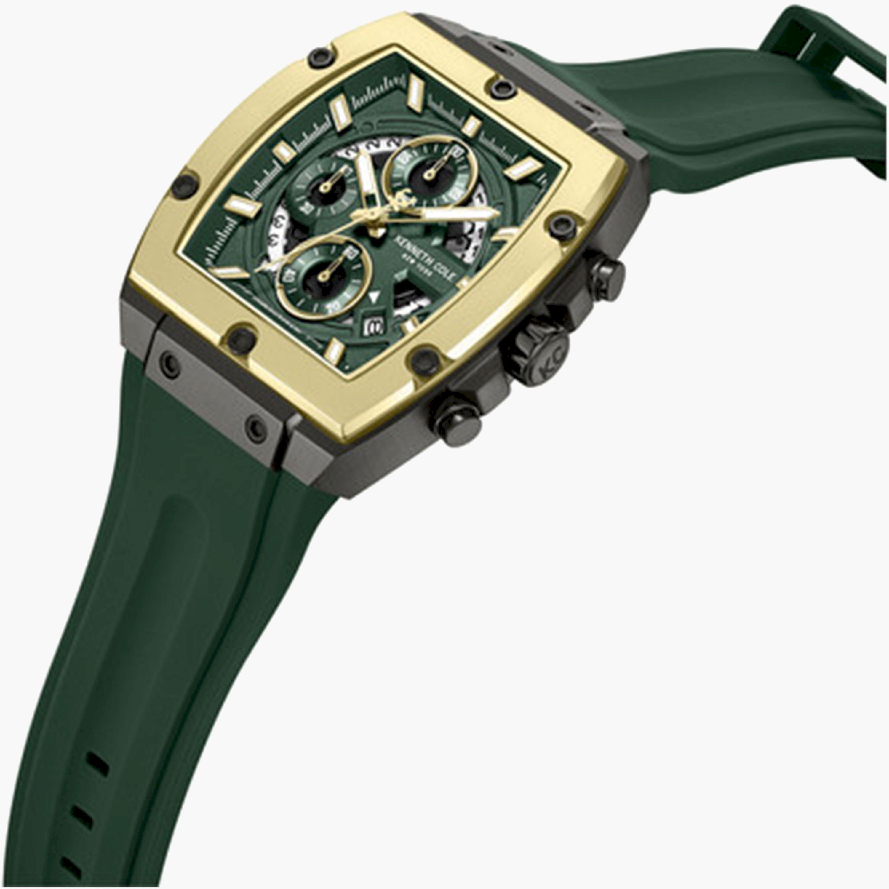 كينيث كول- ساعة كرونوغراف للرجال سوار سيليكون لون أخضر 41 مم | KCWGO0067601-men-watchesandjewellery-watches-image-3