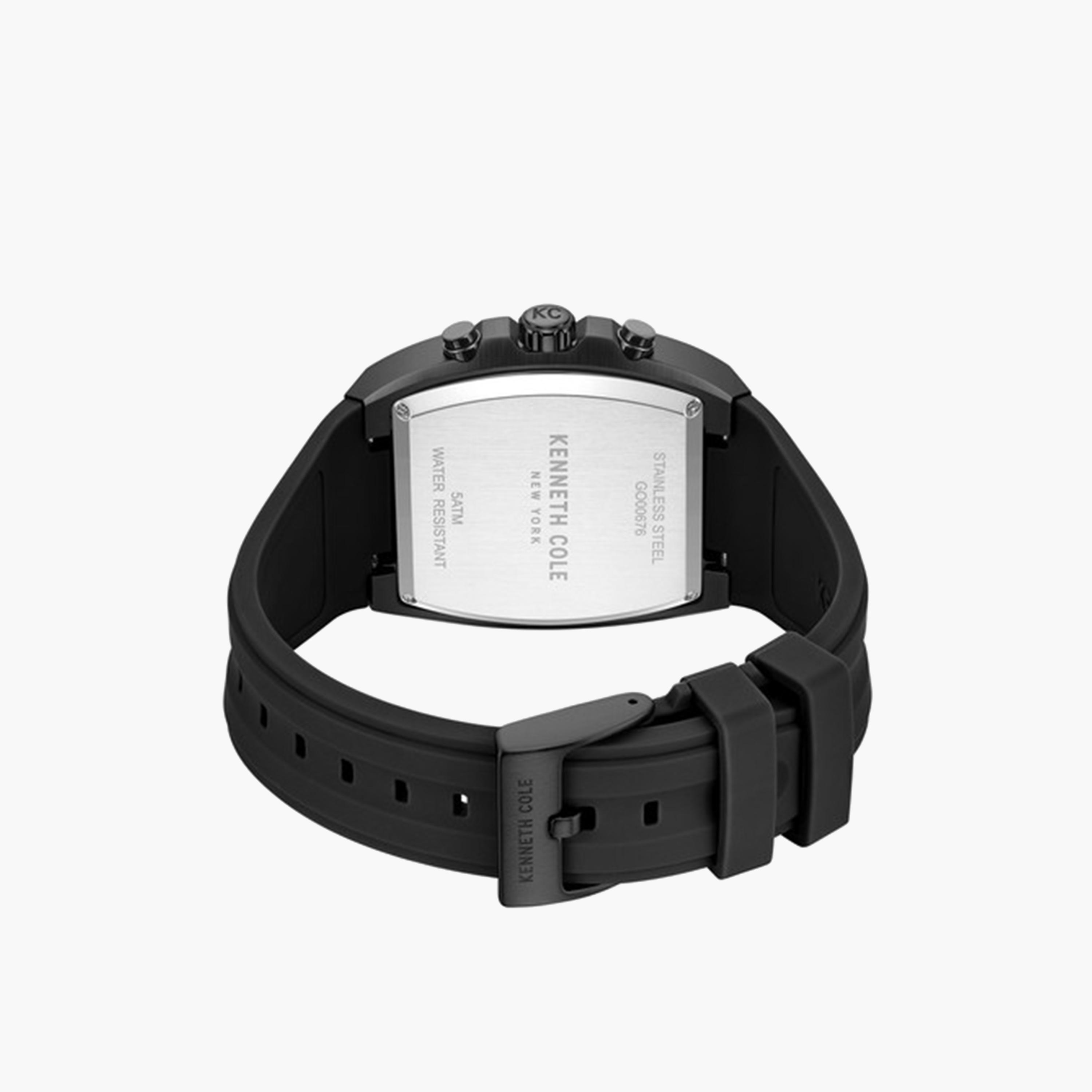 كينيث كول- ساعة كرونوغراف للرجال سوار سيليكون لون أسود 41 مم | KCWGO0067603-men-watchesandjewellery-watches-image-3