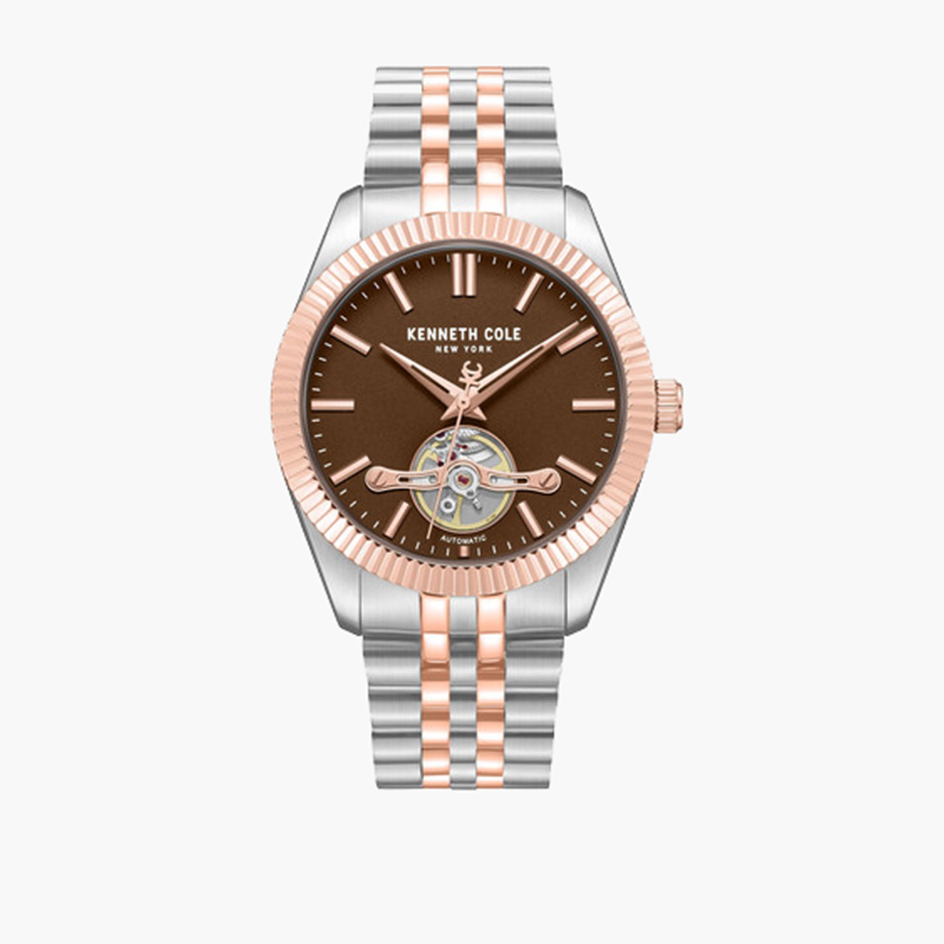 Kenneth Cole Men's 43MM Multicolour Automatic Stainless Steel Strap Watch | KCWGY0064802-men-watchesandjewellery-watches-image-1