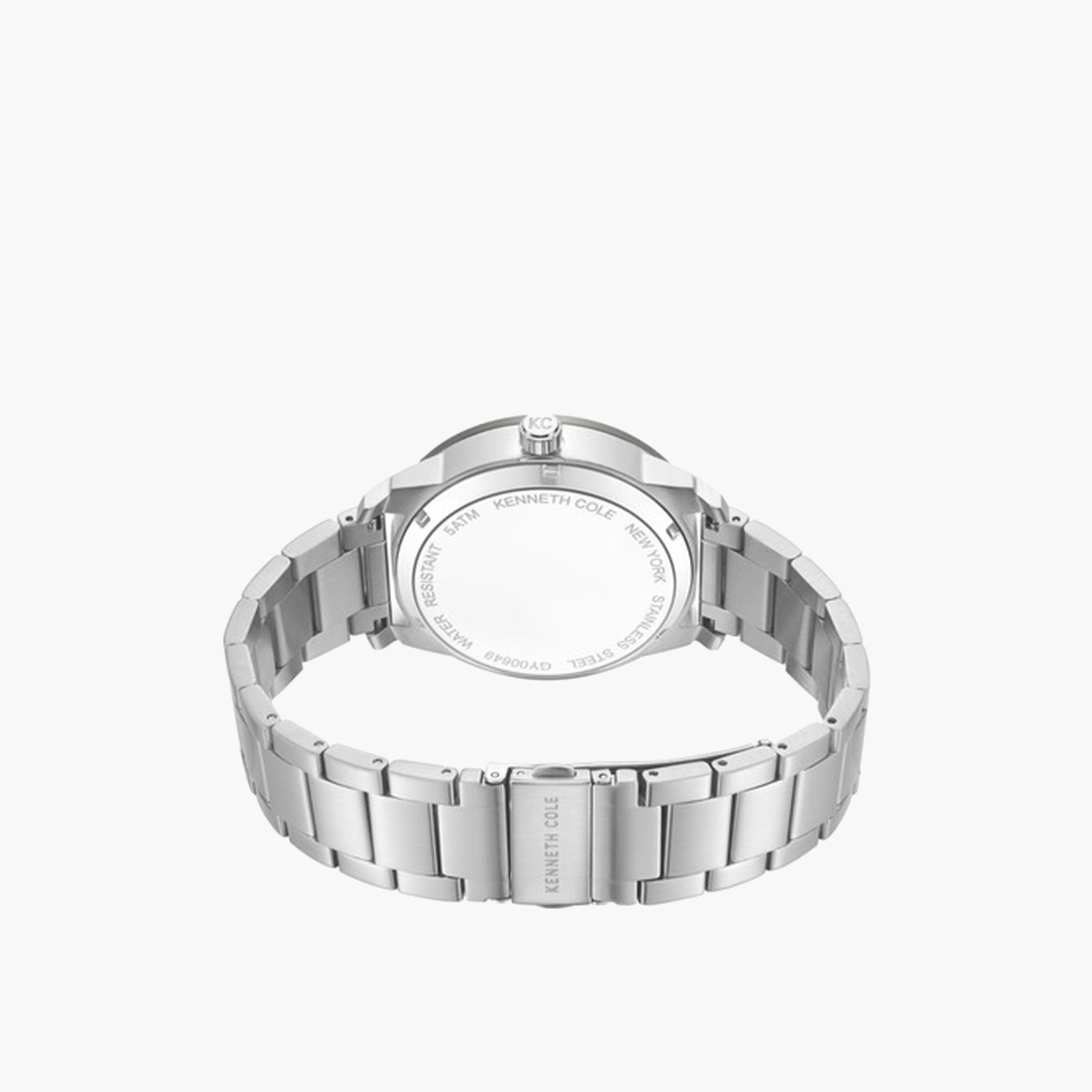Kenneth Cole Men's 44MM Silver Automatic Stainless Steel Strap Watch | KCWGY0064903-men-watchesandjewellery-watches-image-5