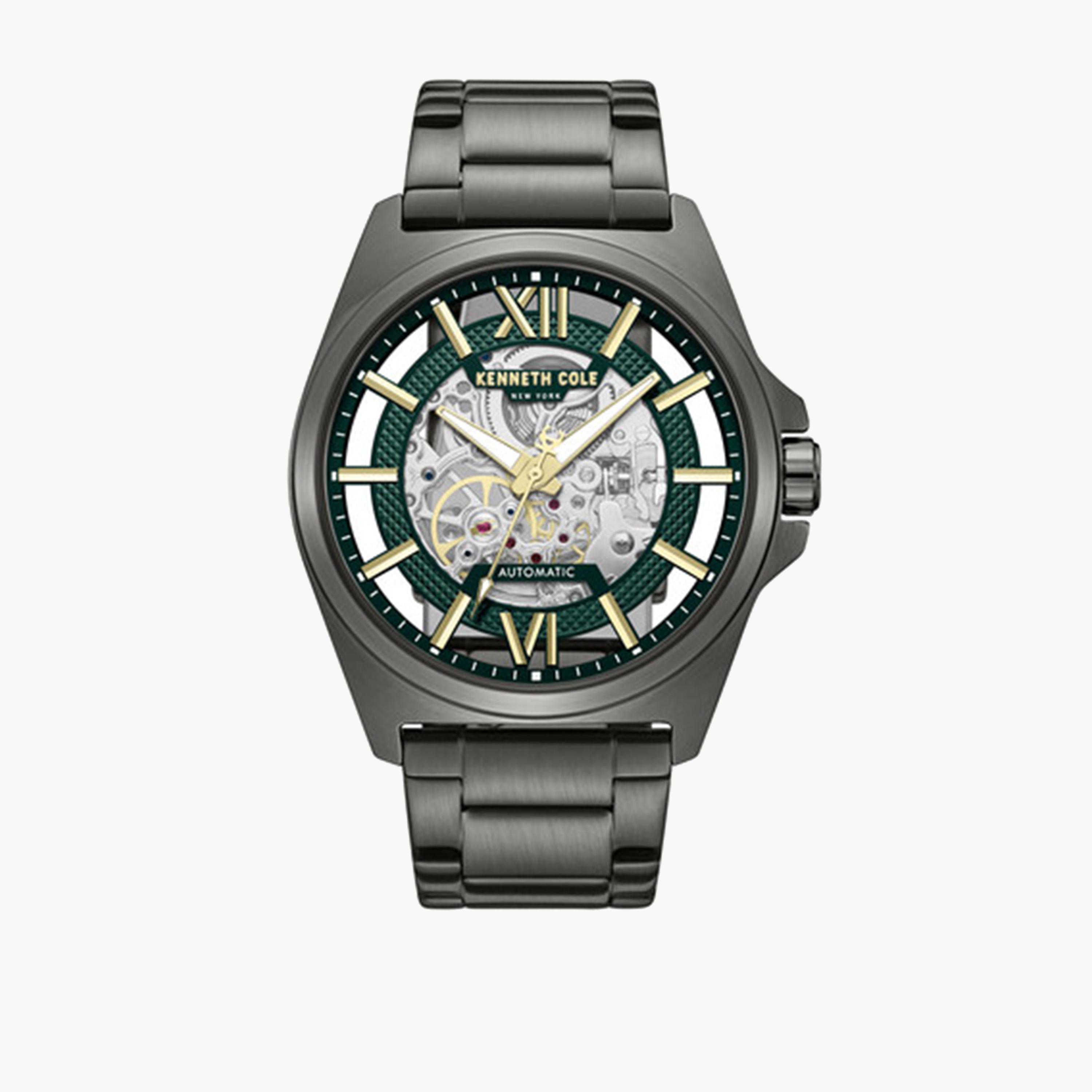 كينيث كول- ساعة اوتوماتيكية للرجال سوار ستانلس ستيل لون رمادي 44 مم | KCWGY0065103-men-watchesandjewellery-watches-image-1