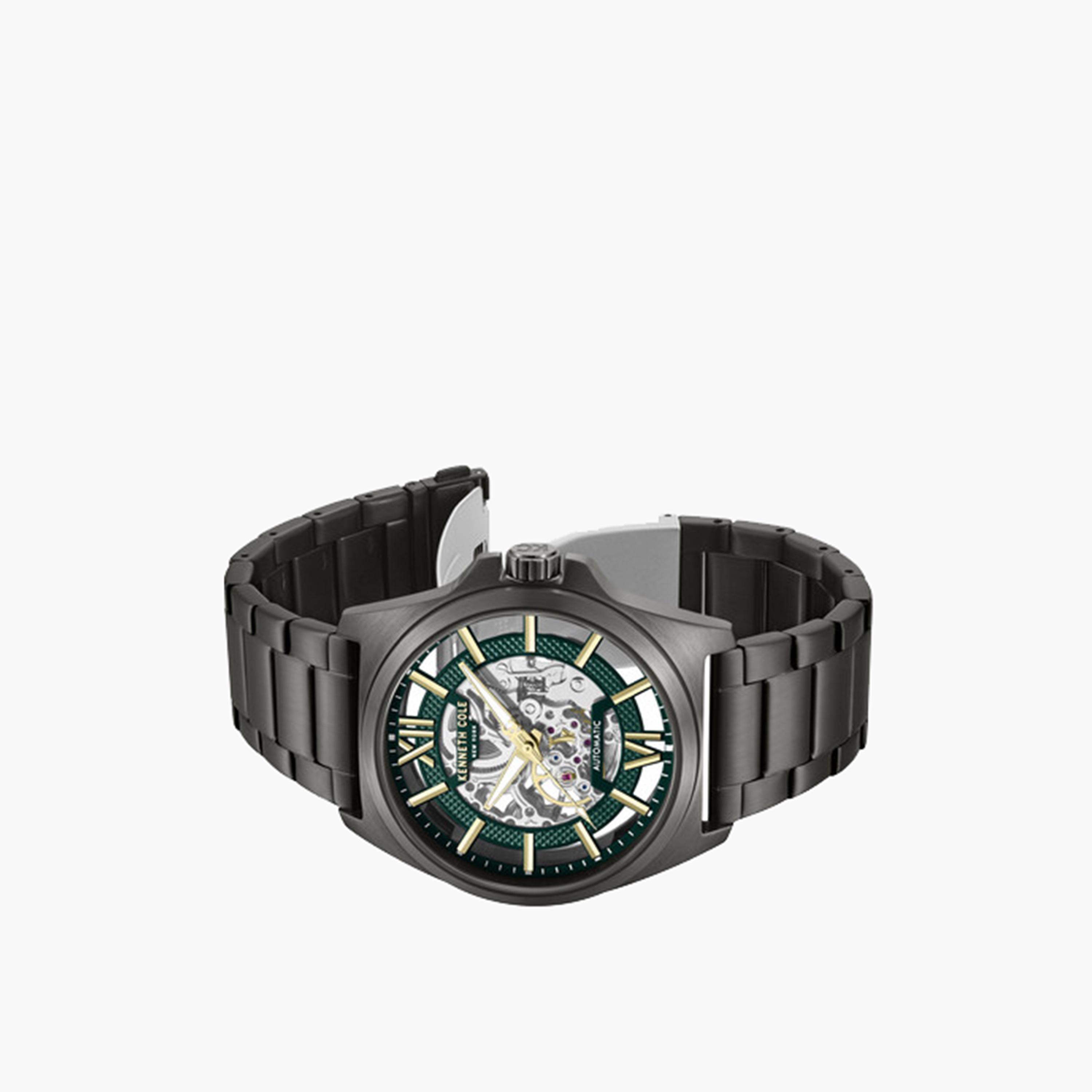 كينيث كول- ساعة اوتوماتيكية للرجال سوار ستانلس ستيل لون رمادي 44 مم | KCWGY0065103-men-watchesandjewellery-watches-image-2