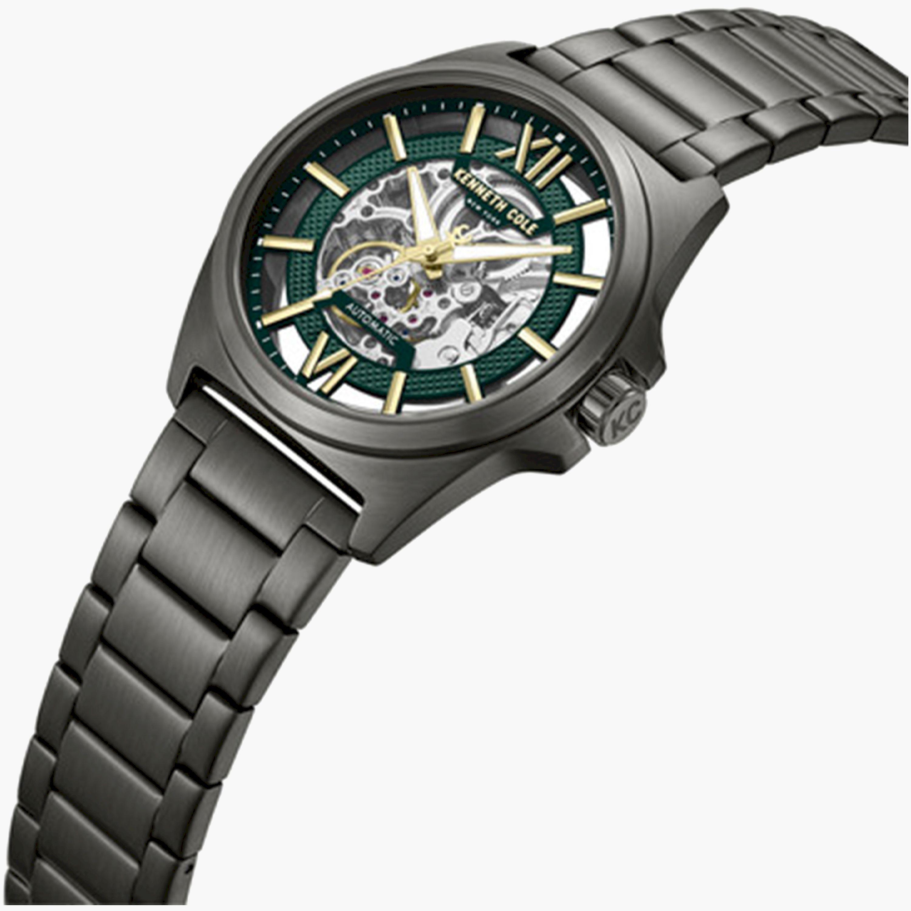 كينيث كول- ساعة اوتوماتيكية للرجال سوار ستانلس ستيل لون رمادي 44 مم | KCWGY0065103-men-watchesandjewellery-watches-image-3