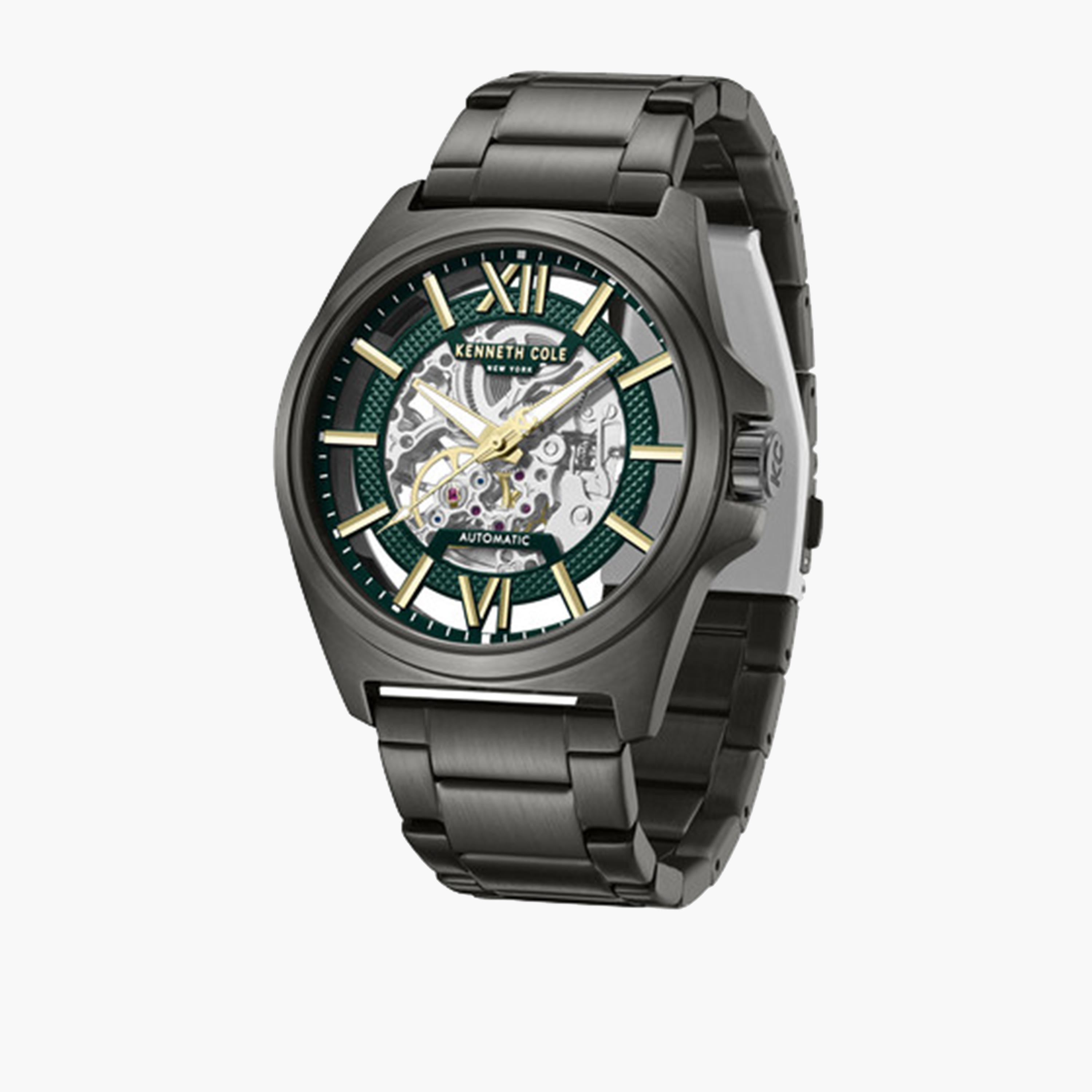 كينيث كول- ساعة اوتوماتيكية للرجال سوار ستانلس ستيل لون رمادي 44 مم | KCWGY0065103-men-watchesandjewellery-watches-image-4