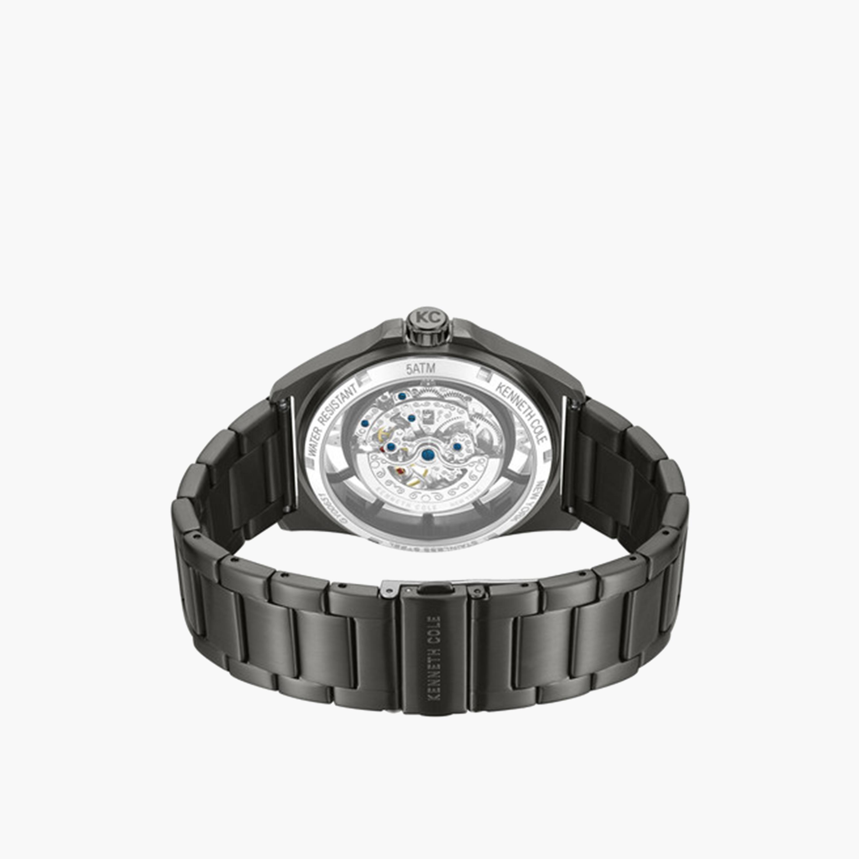 كينيث كول- ساعة اوتوماتيكية للرجال سوار ستانلس ستيل لون رمادي 44 مم | KCWGY0065103-men-watchesandjewellery-watches-image-5