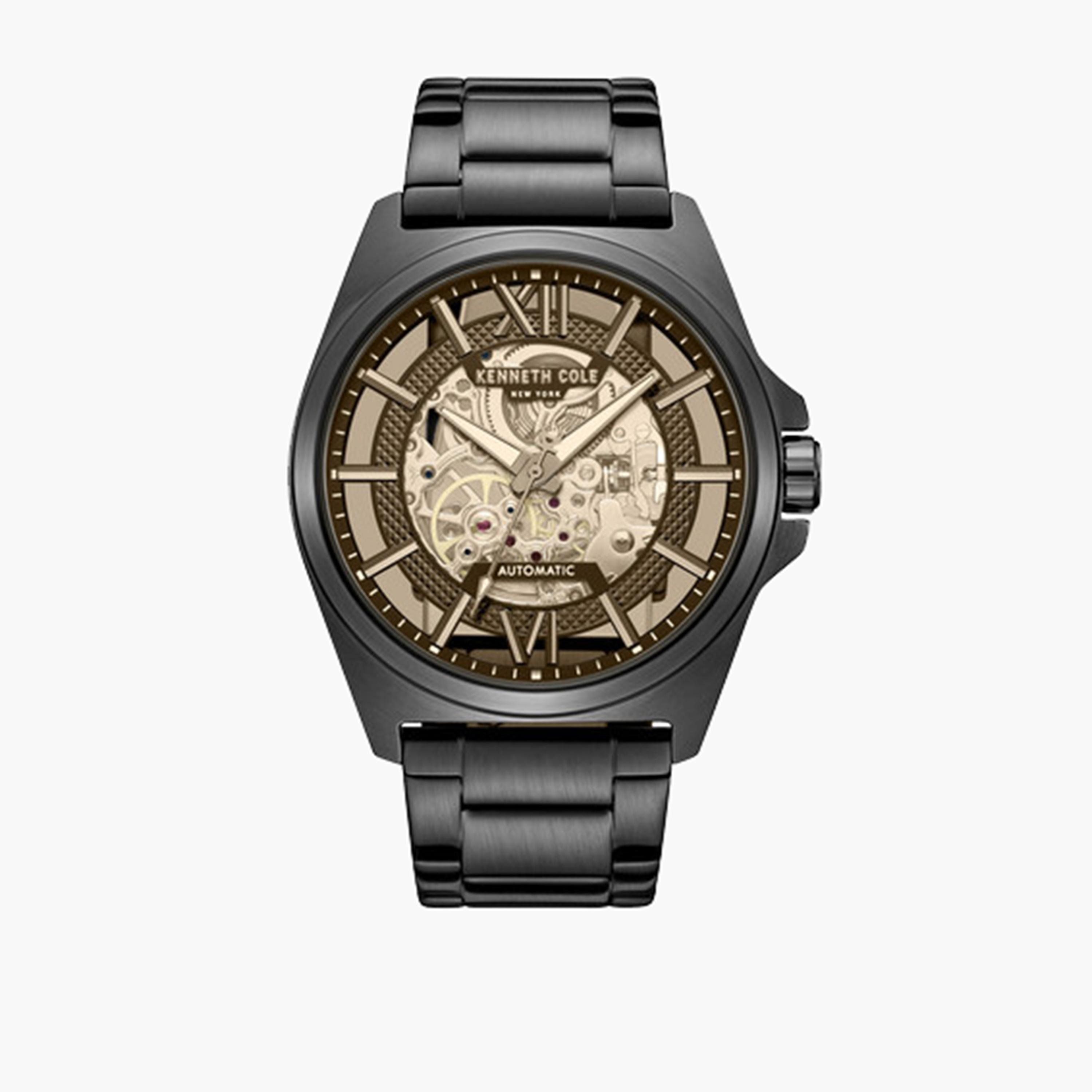 كينيث كول- ساعة اوتوماتيكية للرجال سوار ستانلس ستيل لون أسود 44 مم | KCWGY0065104-men-watchesandjewellery-watches-image-1