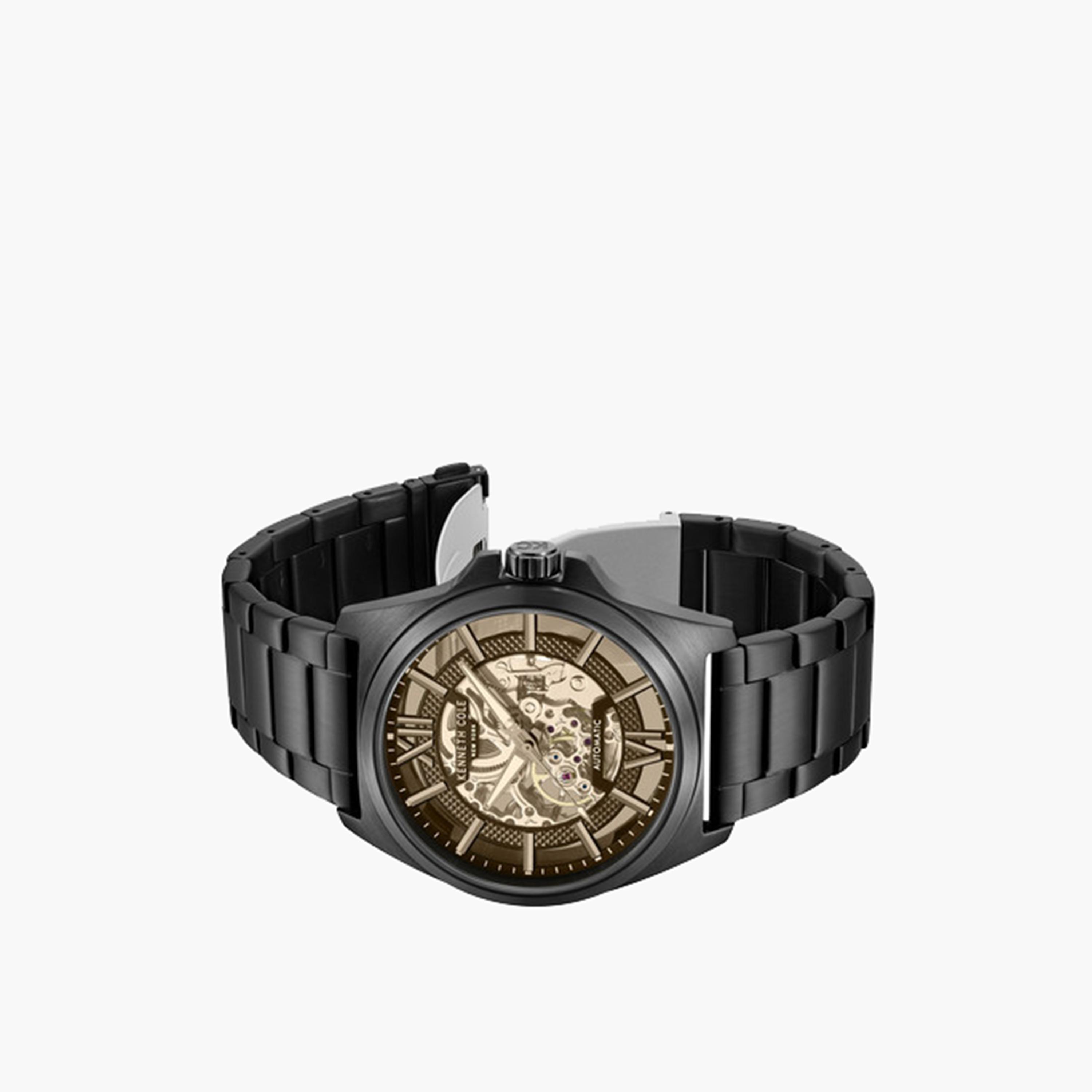 كينيث كول- ساعة اوتوماتيكية للرجال سوار ستانلس ستيل لون أسود 44 مم | KCWGY0065104-men-watchesandjewellery-watches-image-2
