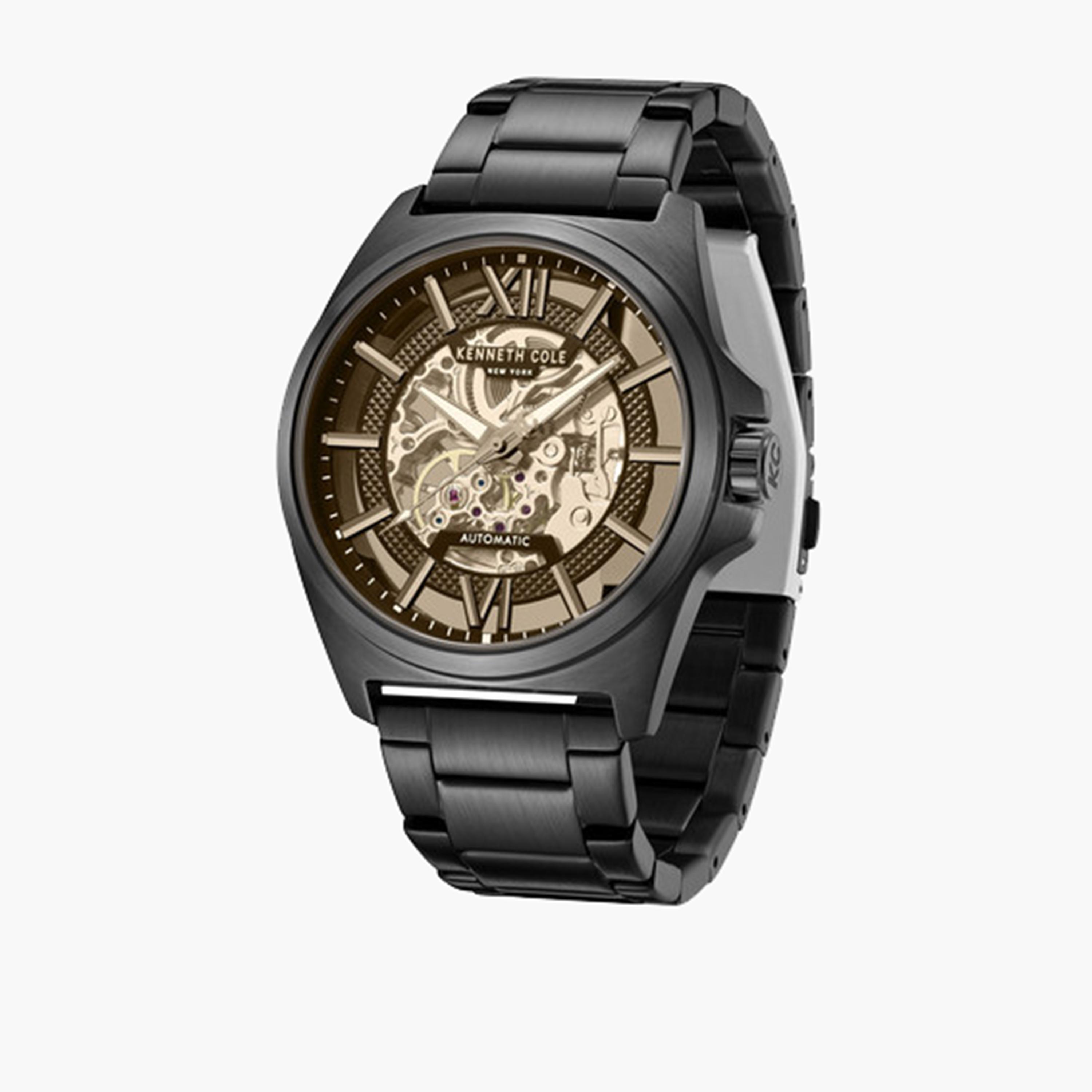 كينيث كول- ساعة اوتوماتيكية للرجال سوار ستانلس ستيل لون أسود 44 مم | KCWGY0065104-men-watchesandjewellery-watches-image-4