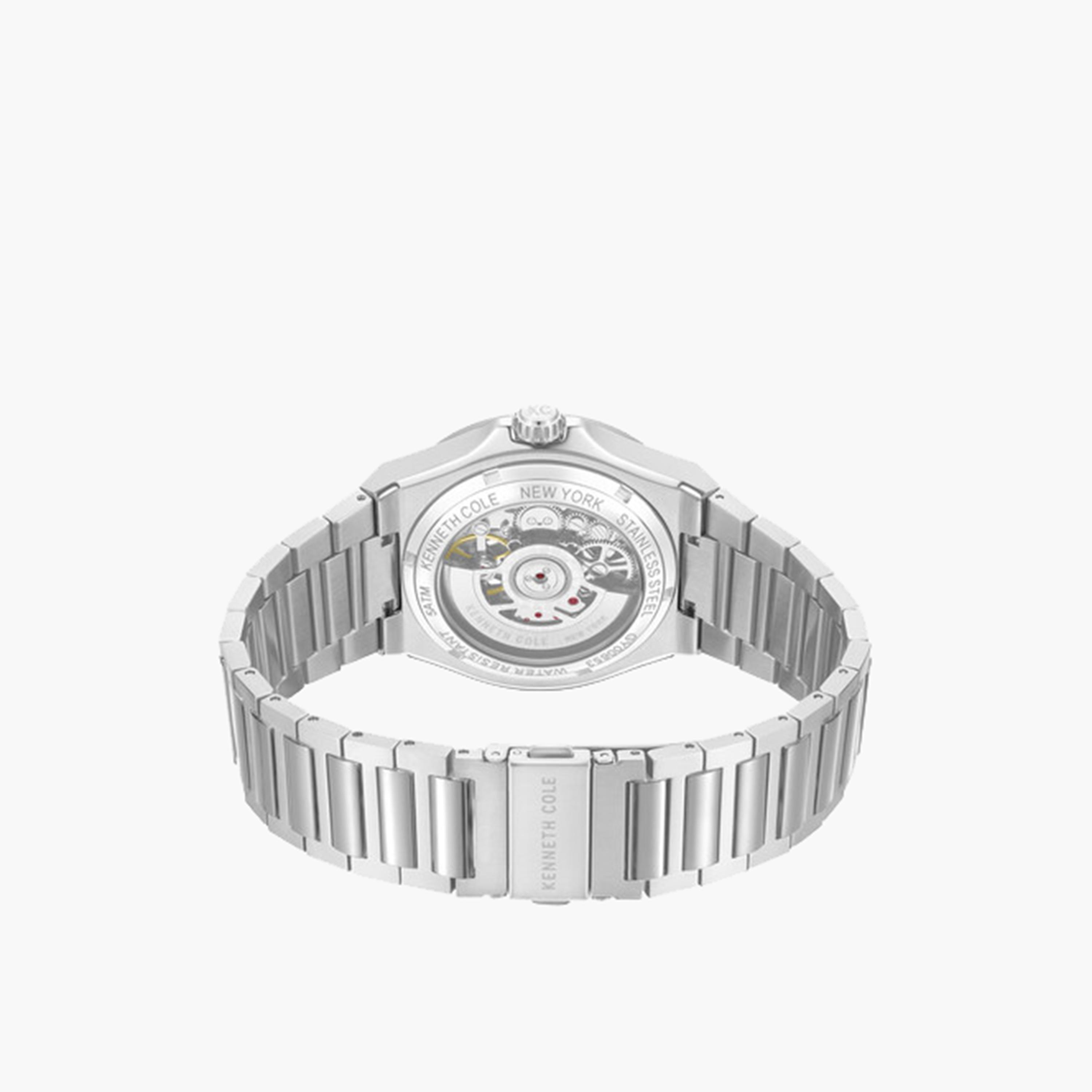 Kenneth Cole Men's 43MM  Silver  Automatic Stainless Steel Strap Watch | KCWGY0065301-men-watchesandjewellery-watches-image-3