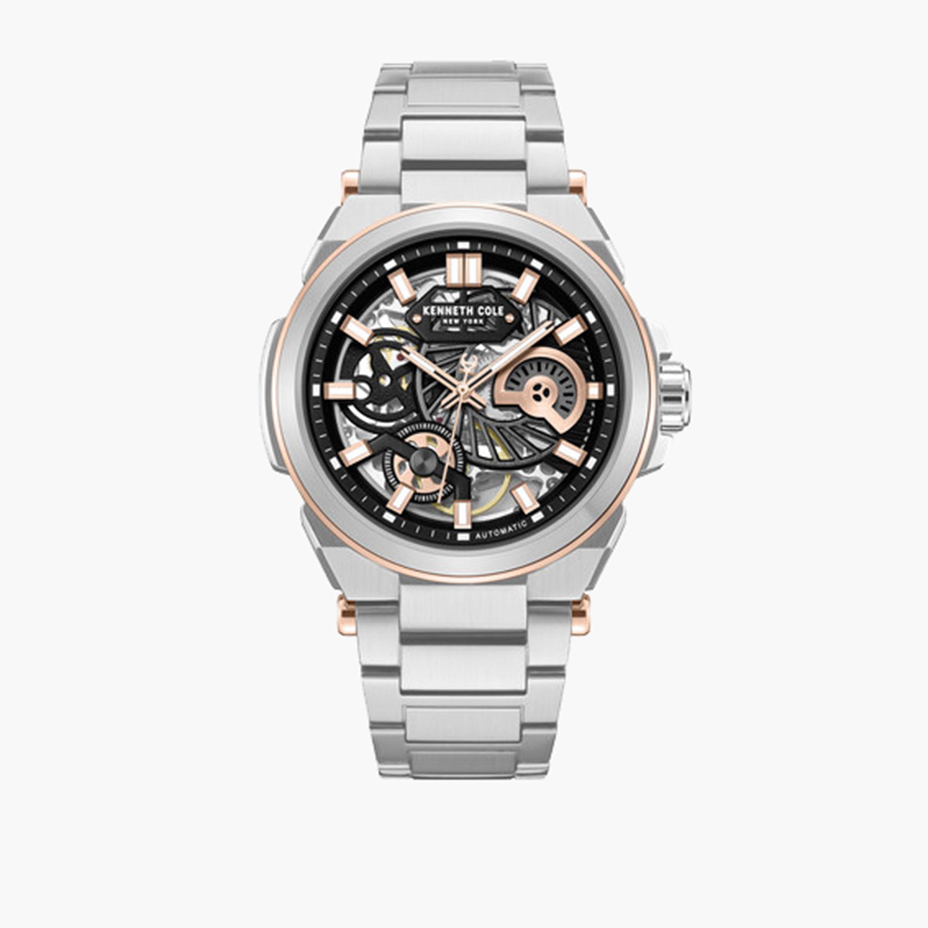 كينيث كول- ساعة اوتوماتيكية للرجال سوار ستانلس ستيل لون فضي 42 مم | KCWGY0065605-men-watchesandjewellery-watches-image-1