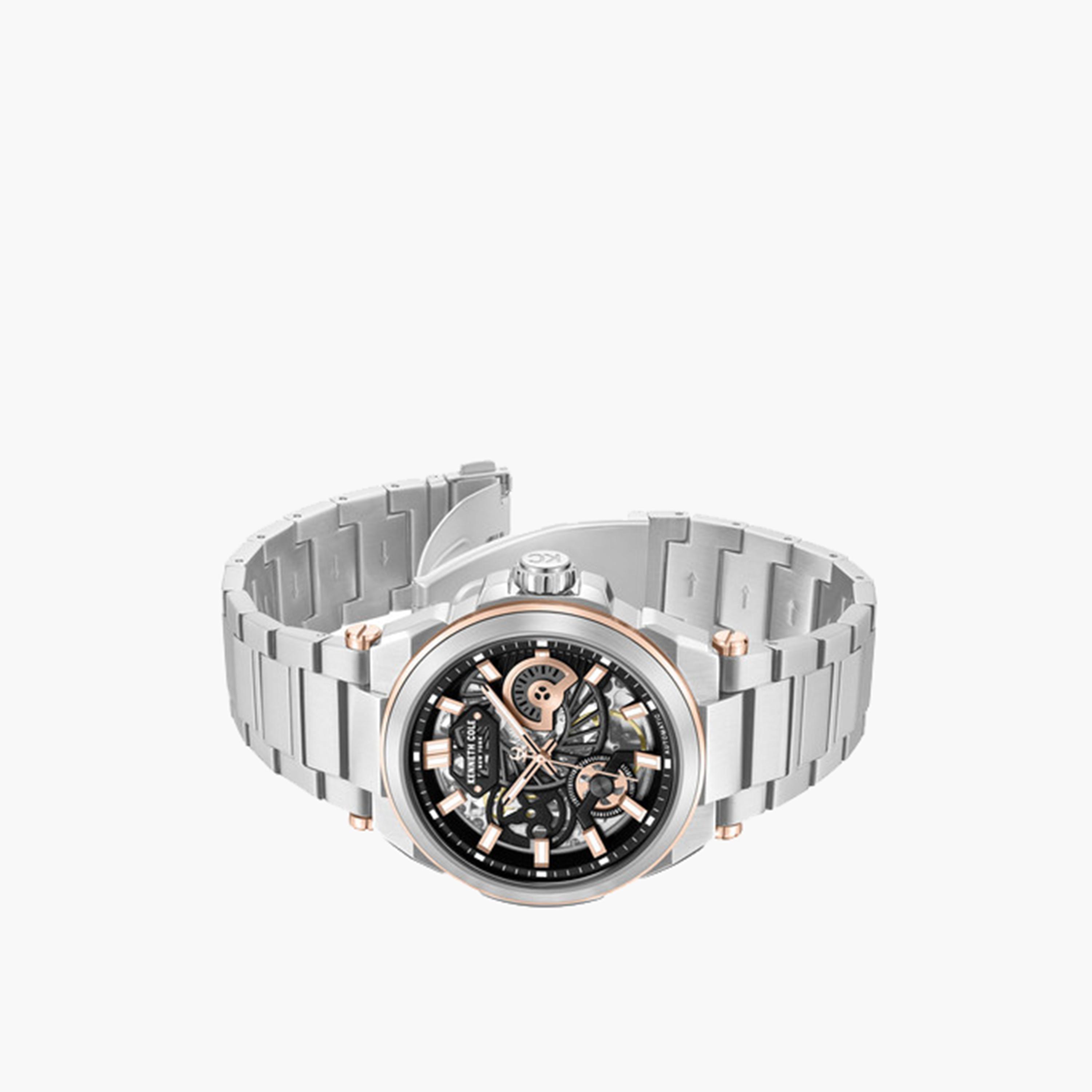 كينيث كول- ساعة اوتوماتيكية للرجال سوار ستانلس ستيل لون فضي 42 مم | KCWGY0065605-men-watchesandjewellery-watches-image-2