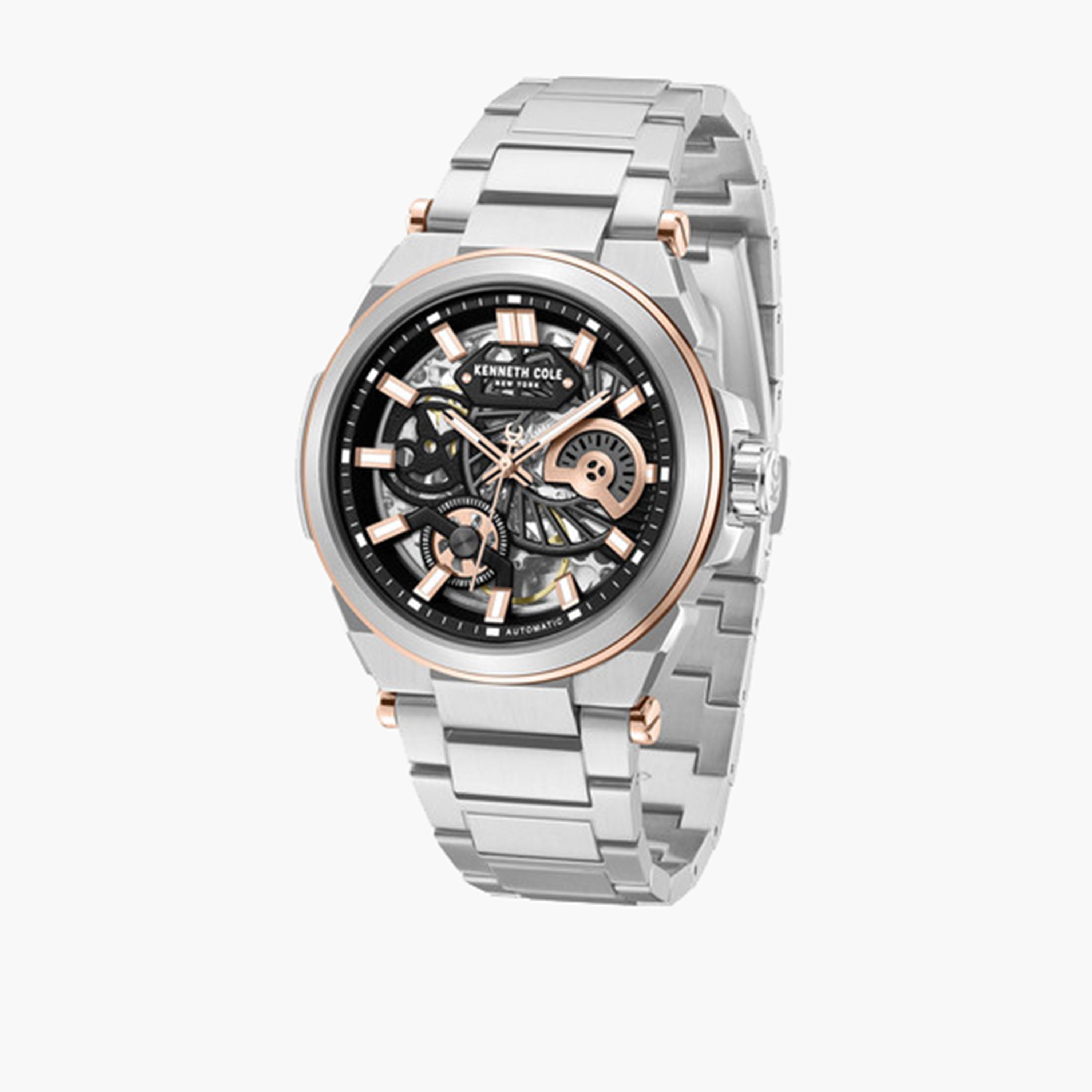 كينيث كول- ساعة اوتوماتيكية للرجال سوار ستانلس ستيل لون فضي 42 مم | KCWGY0065605-men-watchesandjewellery-watches-image-4