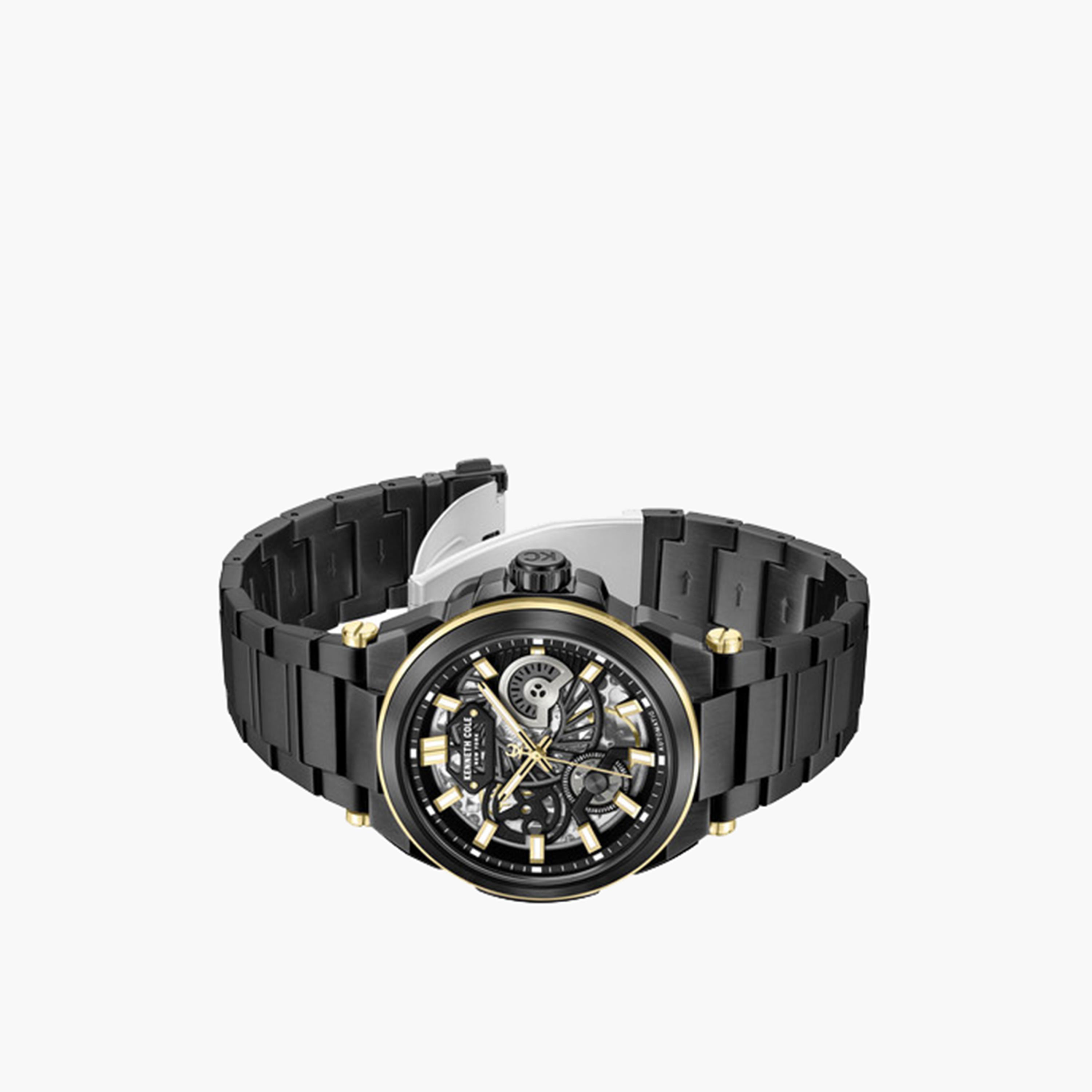 كينيث كول- ساعة اوتوماتيكية للرجال سوار ستانلس ستيل لون أسود 42 مم | KCWGY0065606-men-watchesandjewellery-watches-image-2