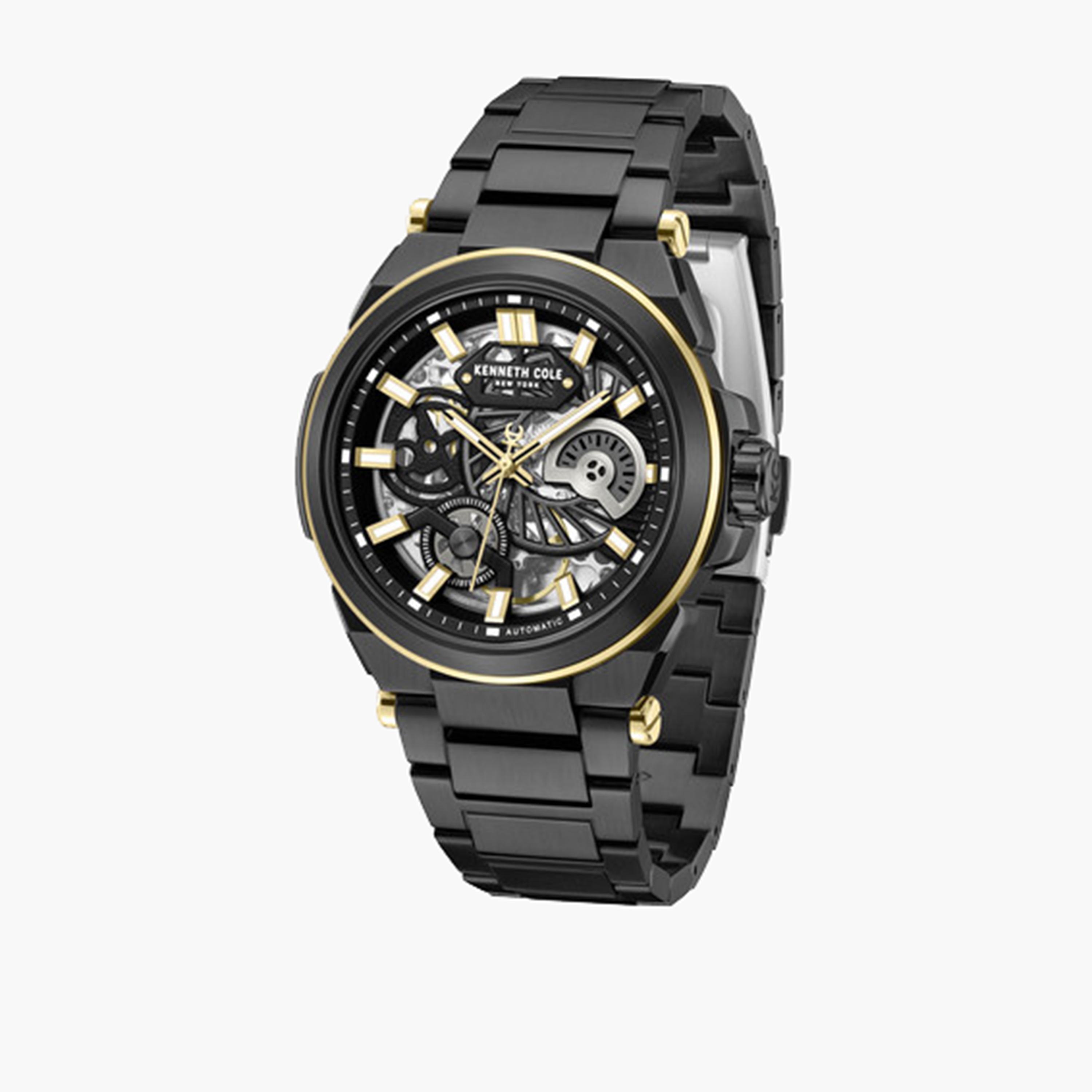 كينيث كول- ساعة اوتوماتيكية للرجال سوار ستانلس ستيل لون أسود 42 مم | KCWGY0065606-men-watchesandjewellery-watches-image-4