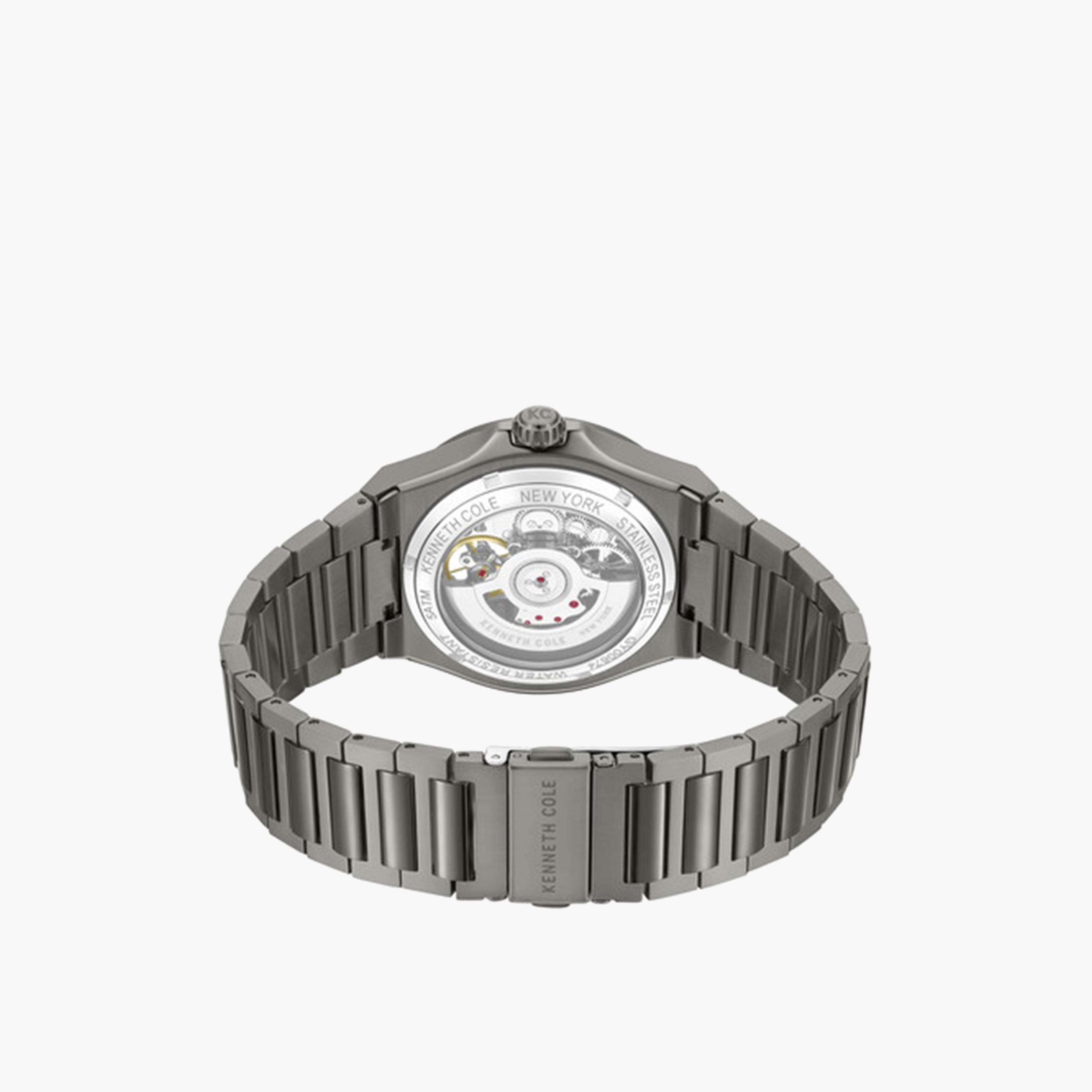 Kenneth Cole Men's 43MM Grey Automatic Stainless Steel Strap Watch | KCWGY0067403-men-watchesandjewellery-watches-image-3