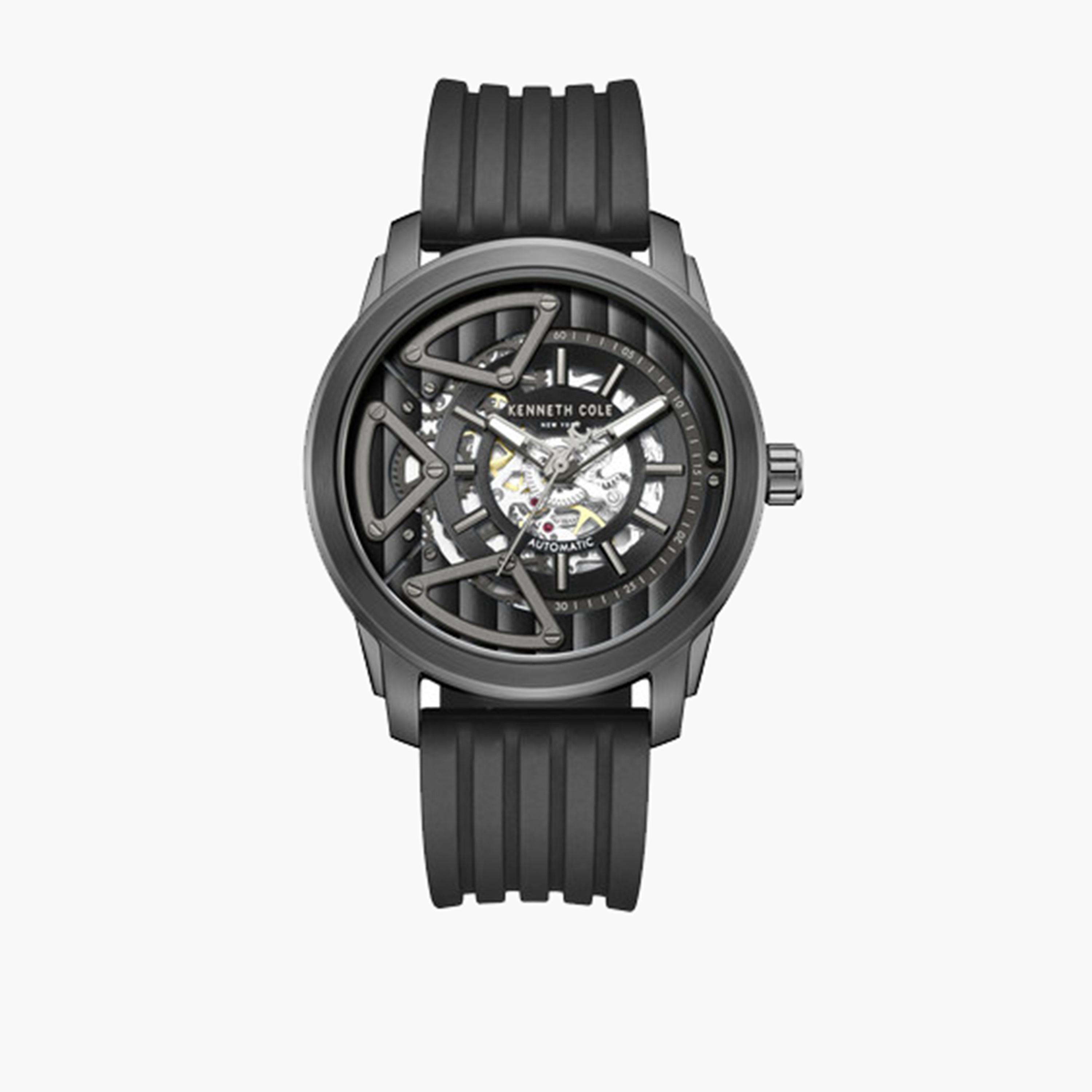 كينيث كول- ساعة اوتوماتيكية للرجال سوار سيليكون لون أسود 44 مم | KCWGZ0064901-men-watchesandjewellery-watches-image-1