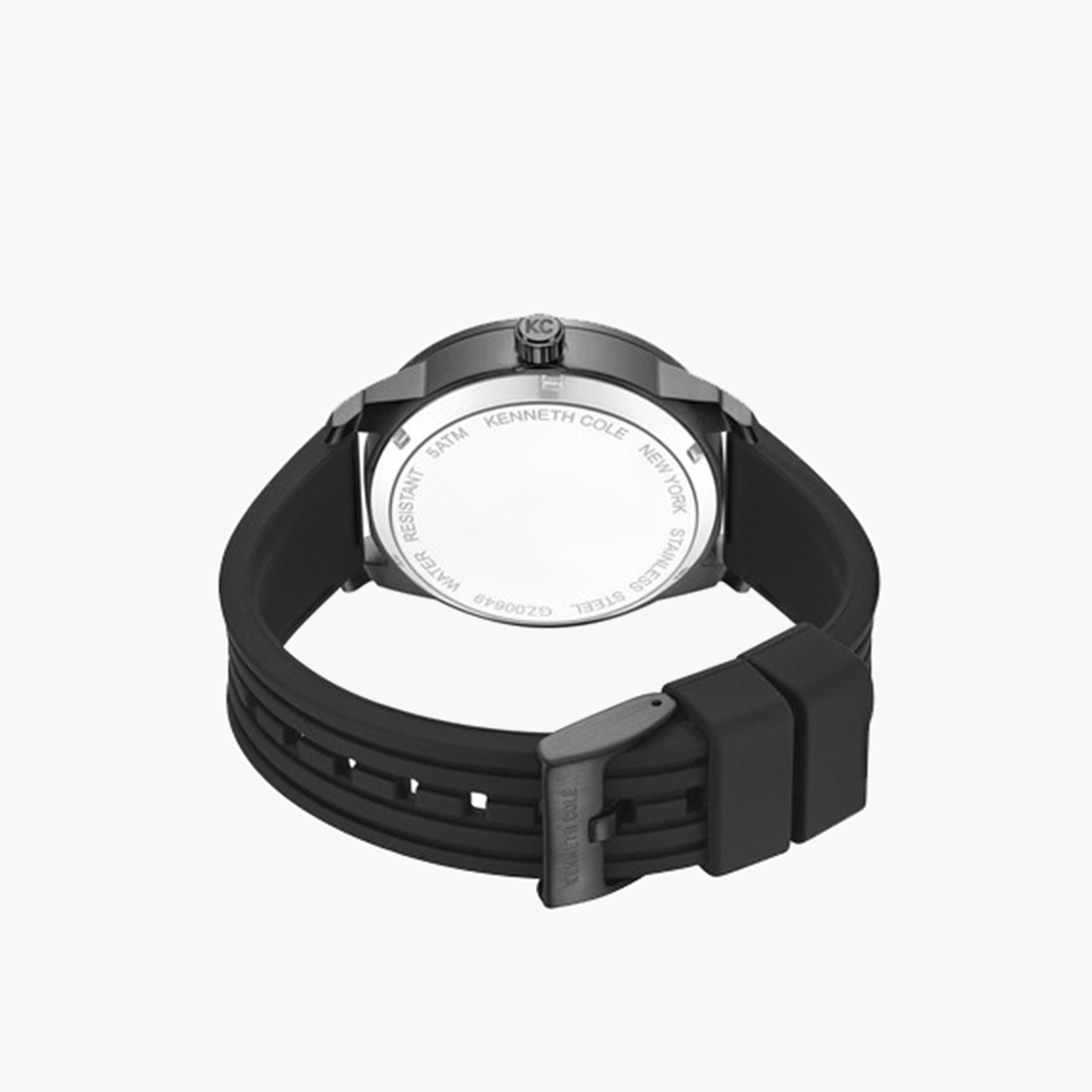 كينيث كول- ساعة اوتوماتيكية للرجال سوار سيليكون لون أسود 44 مم | KCWGZ0064901-men-watchesandjewellery-watches-image-3