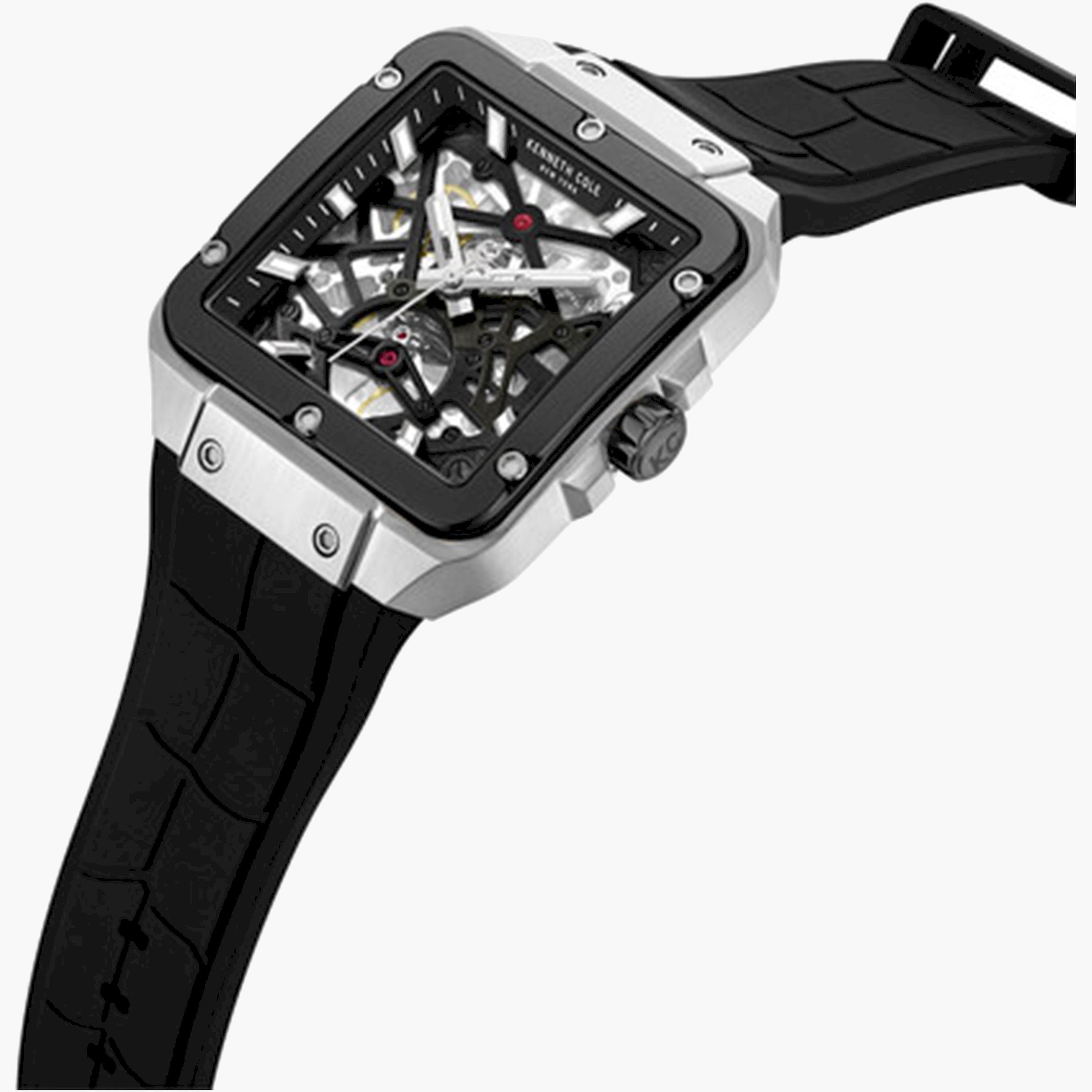 كينيث كول- ساعة اوتوماتيكية للرجال سوار سيليكون لون أسود 41 مم | KCWGZ0065401-men-watchesandjewellery-watches-image-2