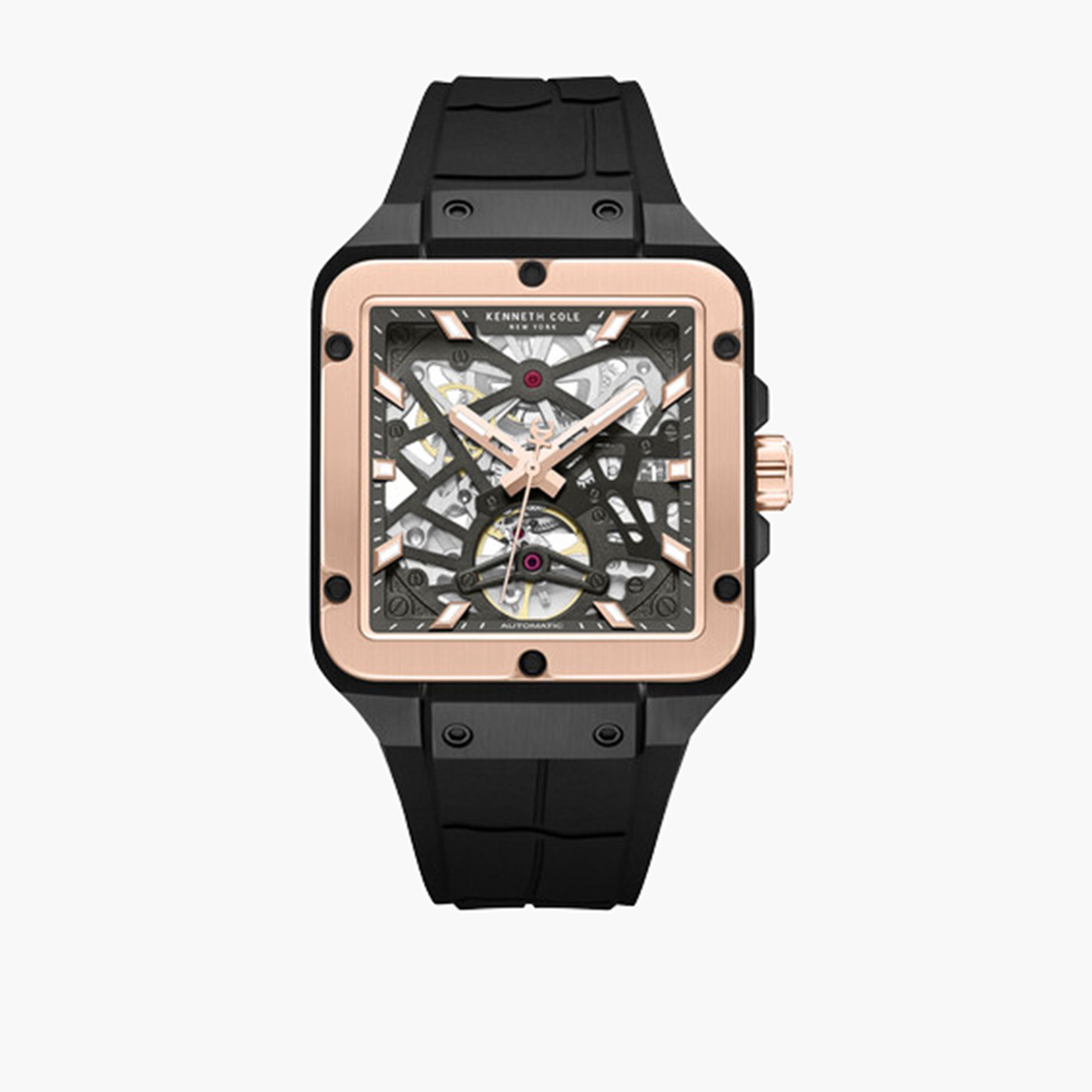 كينيث كول- ساعة اوتوماتيكية للرجال سوار سيليكون لون أسود 41 مم | KCWGZ0065403-men-watchesandjewellery-watches-image-1