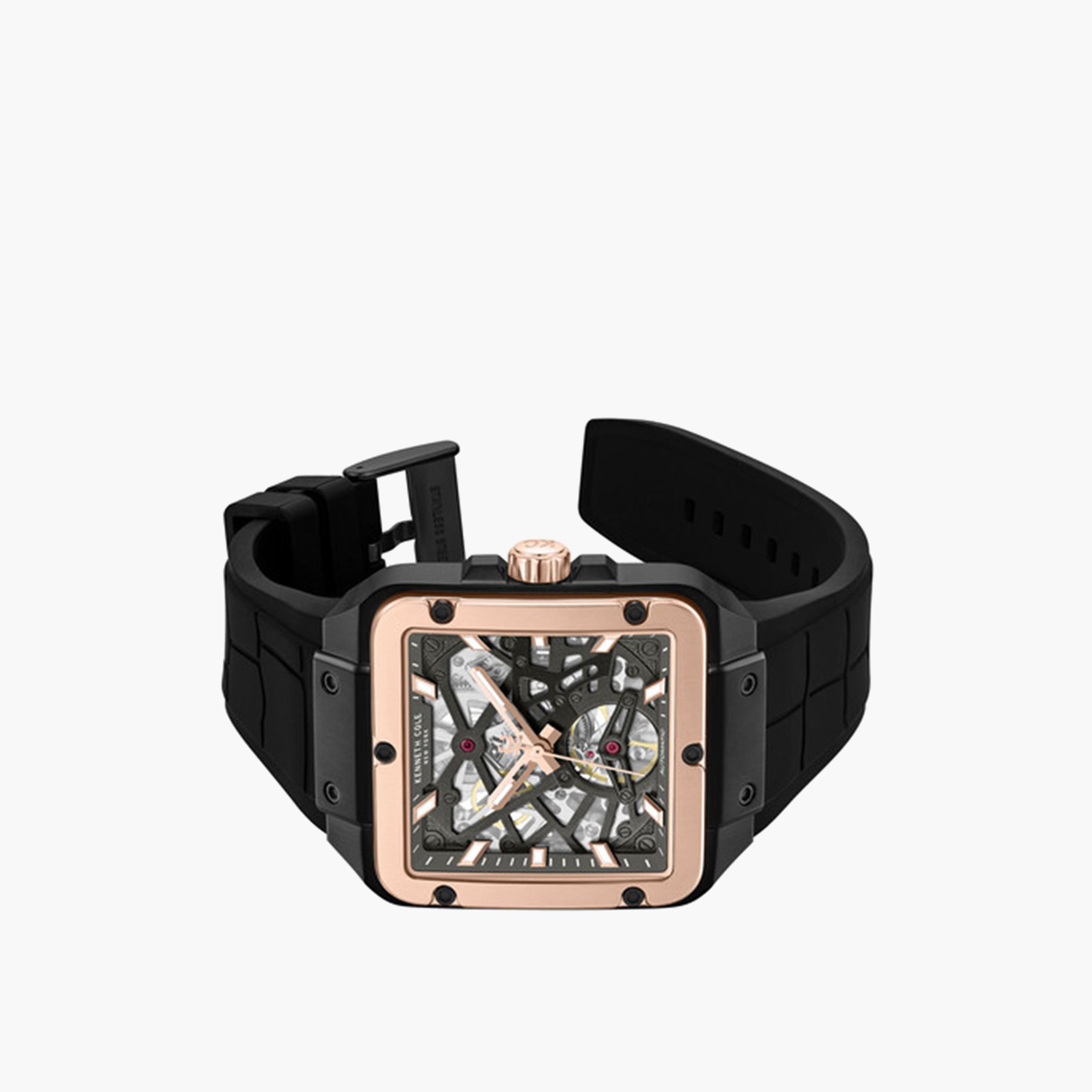 كينيث كول- ساعة اوتوماتيكية للرجال سوار سيليكون لون أسود 41 مم | KCWGZ0065403-men-watchesandjewellery-watches-image-2