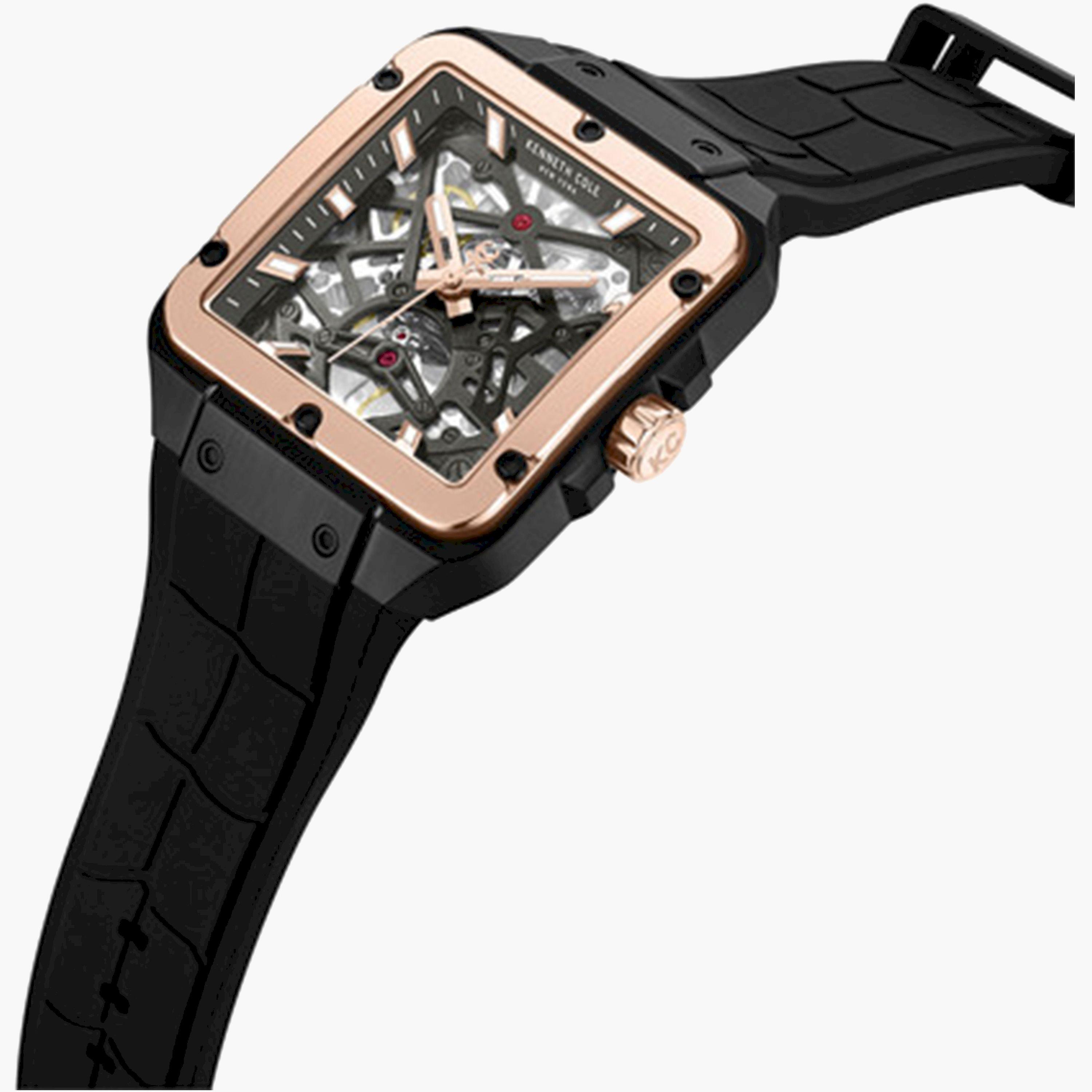كينيث كول- ساعة اوتوماتيكية للرجال سوار سيليكون لون أسود 41 مم | KCWGZ0065403-men-watchesandjewellery-watches-image-3