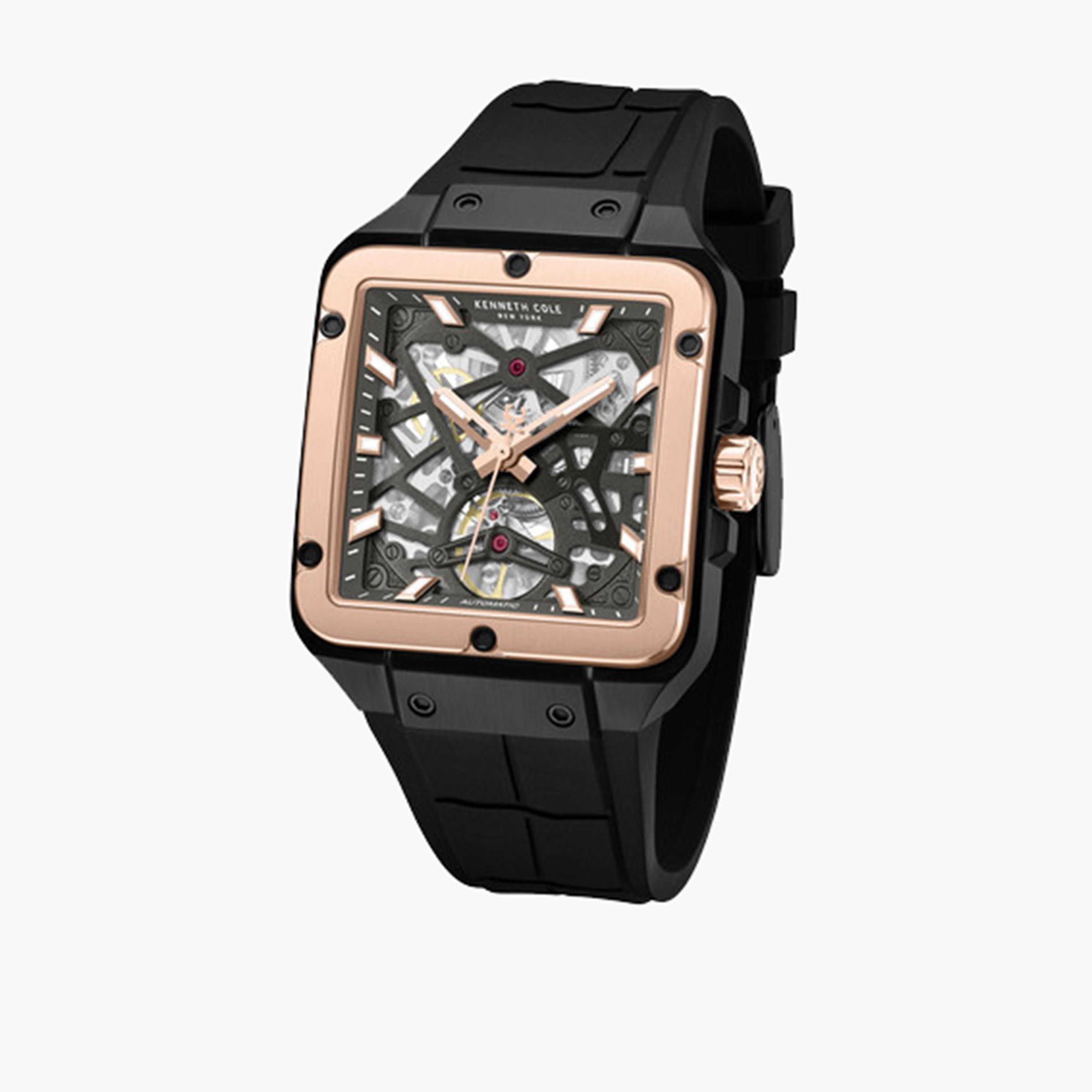 كينيث كول- ساعة اوتوماتيكية للرجال سوار سيليكون لون أسود 41 مم | KCWGZ0065403-men-watchesandjewellery-watches-image-4