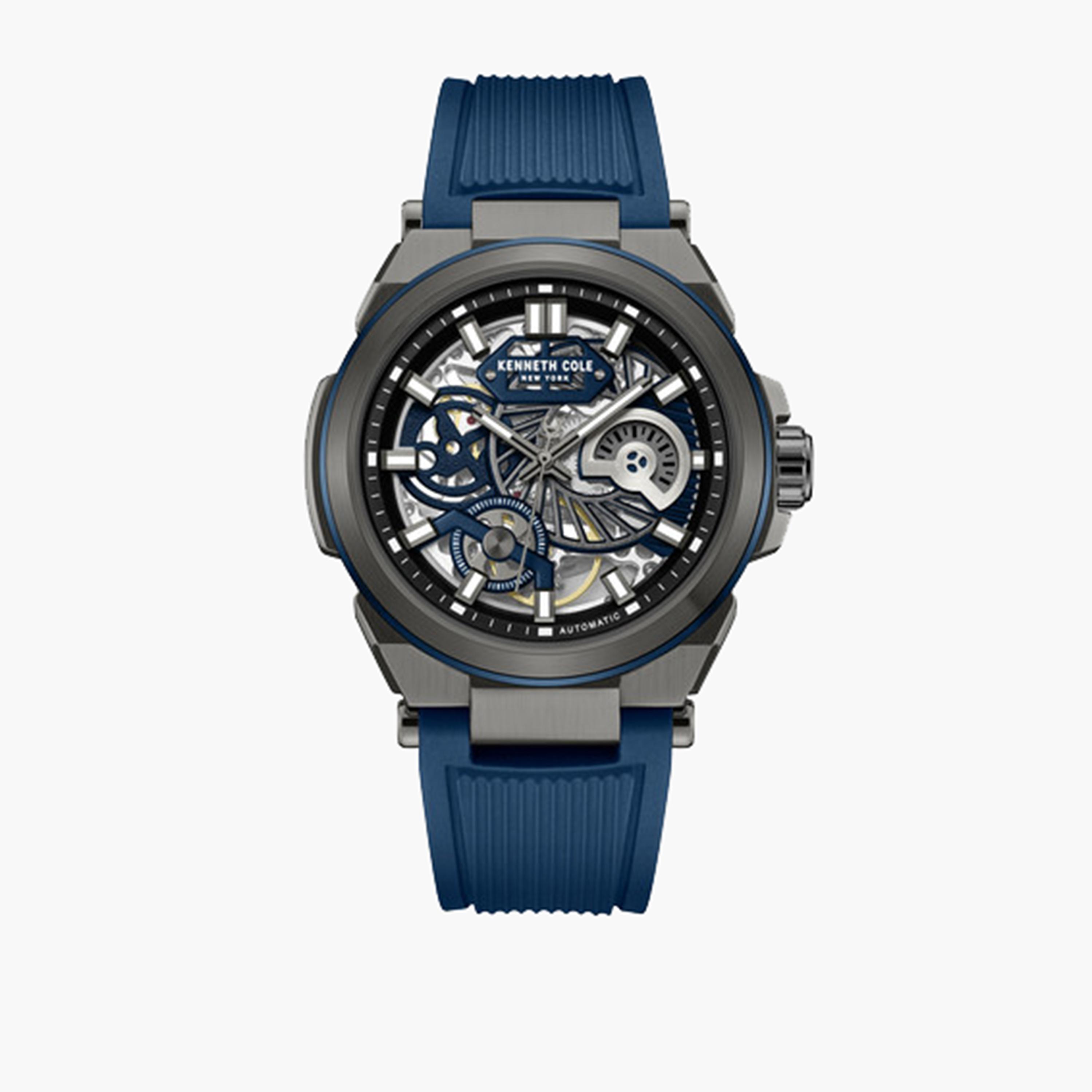 كينيث كول- ساعة اوتوماتيكية للرجال سوار سيليكون لون أزرق 42 مم | KCWGZ0065601-men-watchesandjewellery-watches-image-1