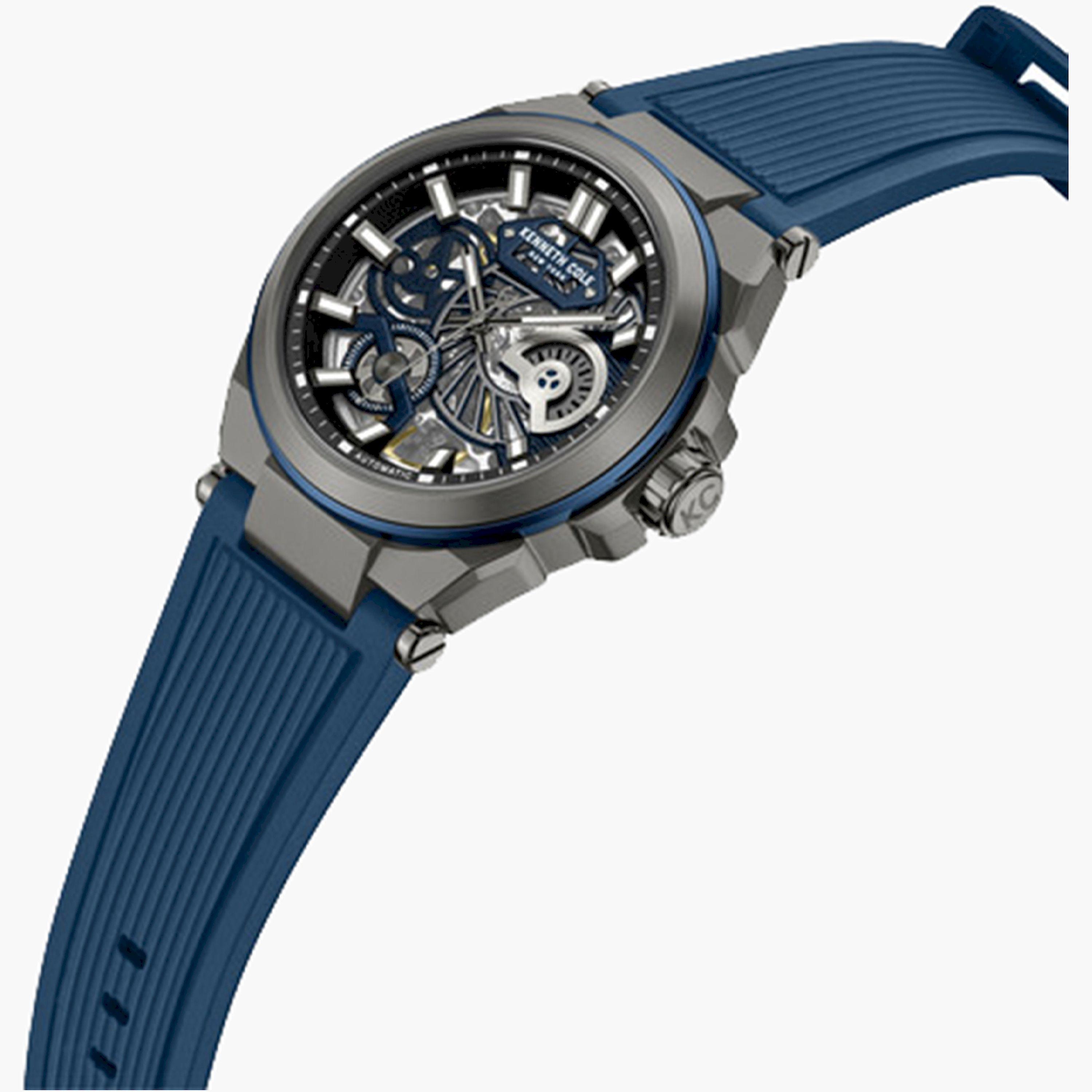 كينيث كول- ساعة اوتوماتيكية للرجال سوار سيليكون لون أزرق 42 مم | KCWGZ0065601-men-watchesandjewellery-watches-image-2