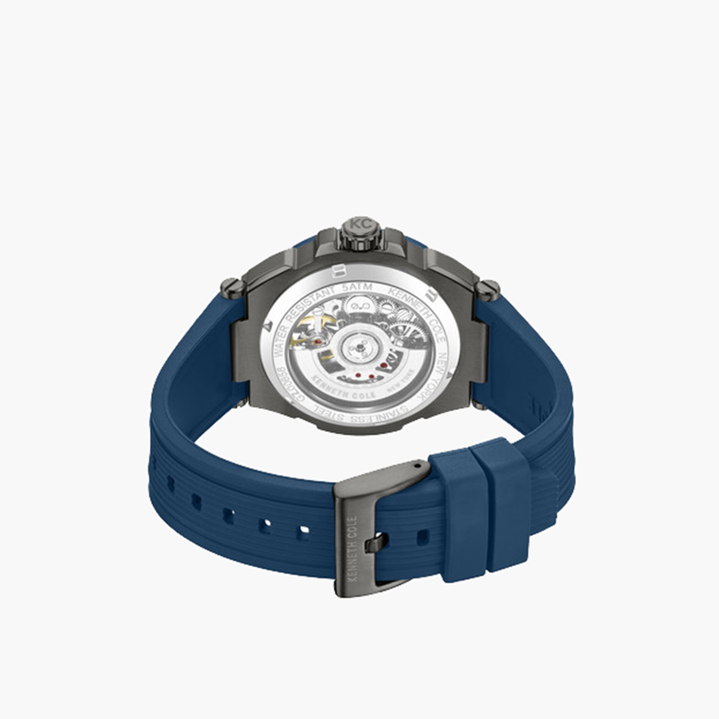 كينيث كول- ساعة اوتوماتيكية للرجال سوار سيليكون لون أزرق 42 مم | KCWGZ0065601-men-watchesandjewellery-watches-image-3