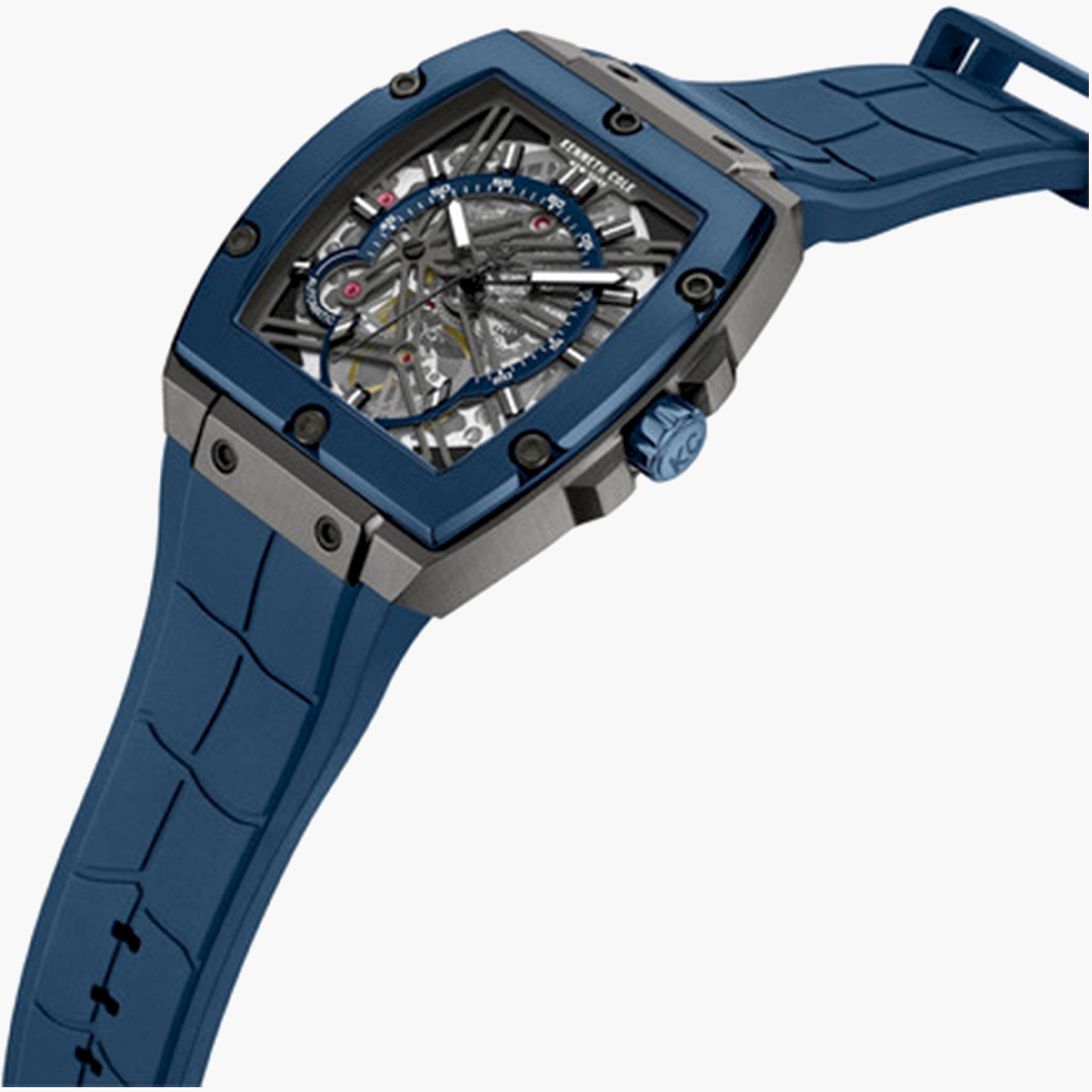 كينيث كول- ساعة اوتوماتيكية للرجال سوار سيليكون لون أزرق 41 مم | KCWGZ0067801-men-watchesandjewellery-watches-image-2