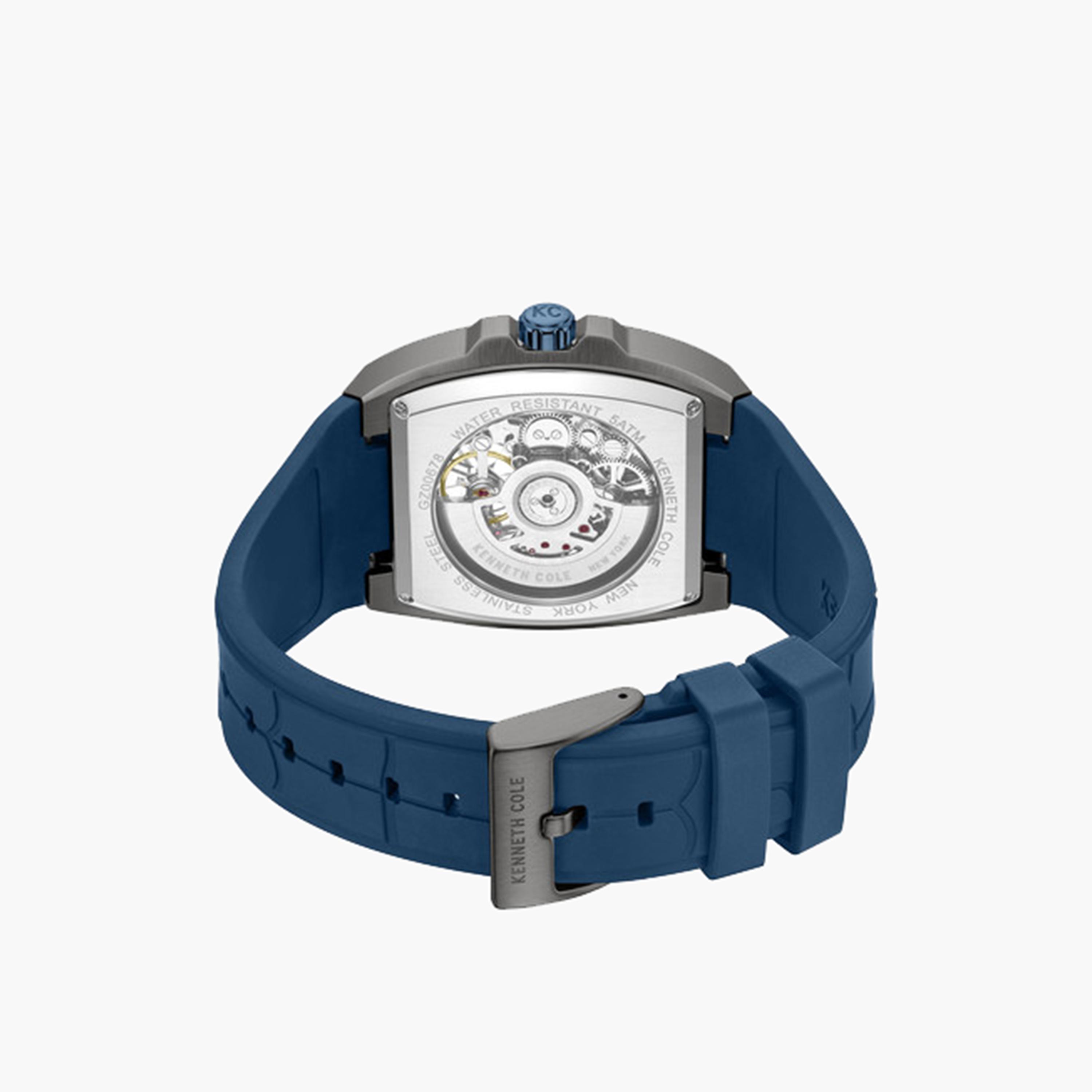 كينيث كول- ساعة اوتوماتيكية للرجال سوار سيليكون لون أزرق 41 مم | KCWGZ0067801-men-watchesandjewellery-watches-image-3