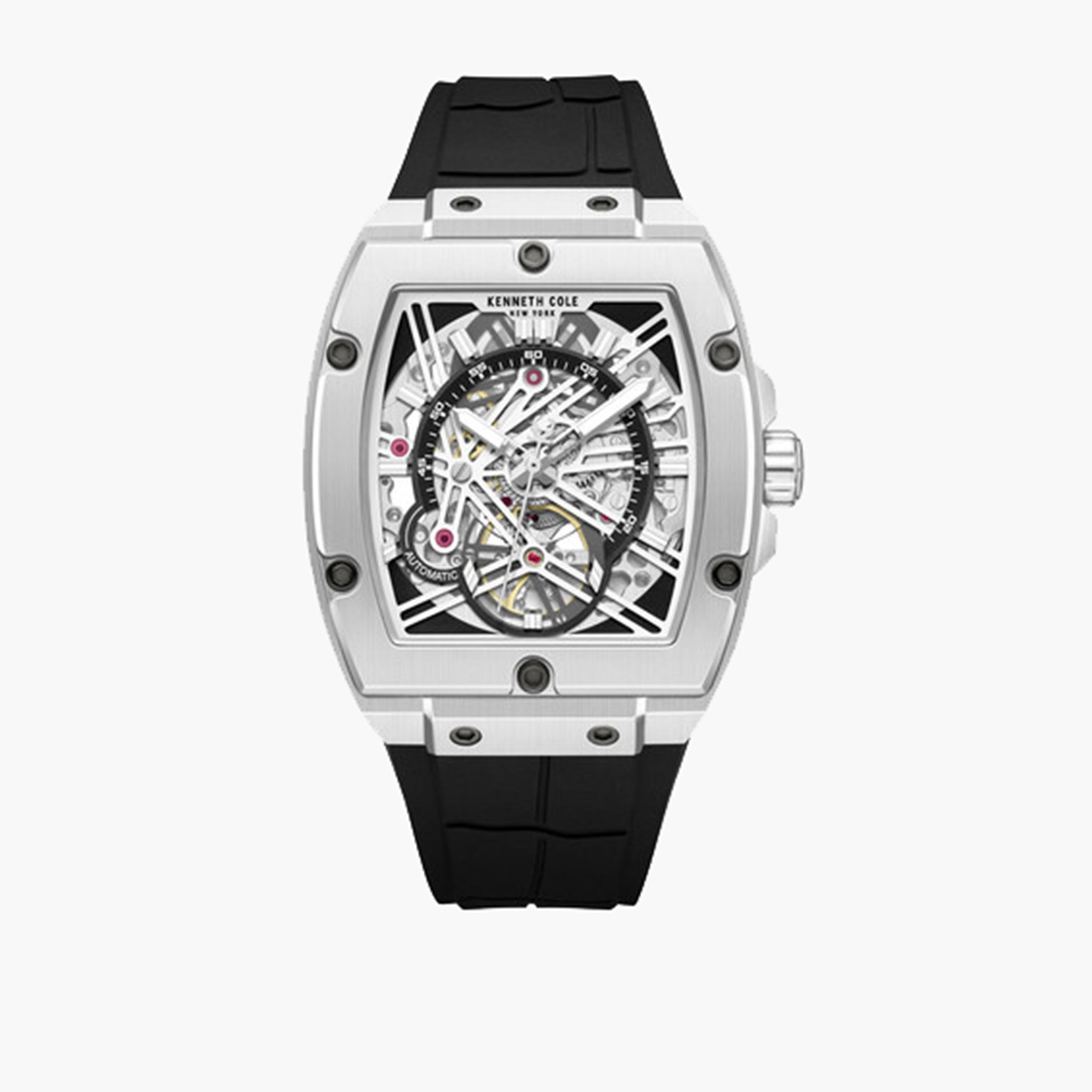 كينيث كول- ساعة اوتوماتيكية للرجال سوار سيليكون لون أسود 41 مم | KCWGZ0067803-men-watchesandjewellery-watches-image-1
