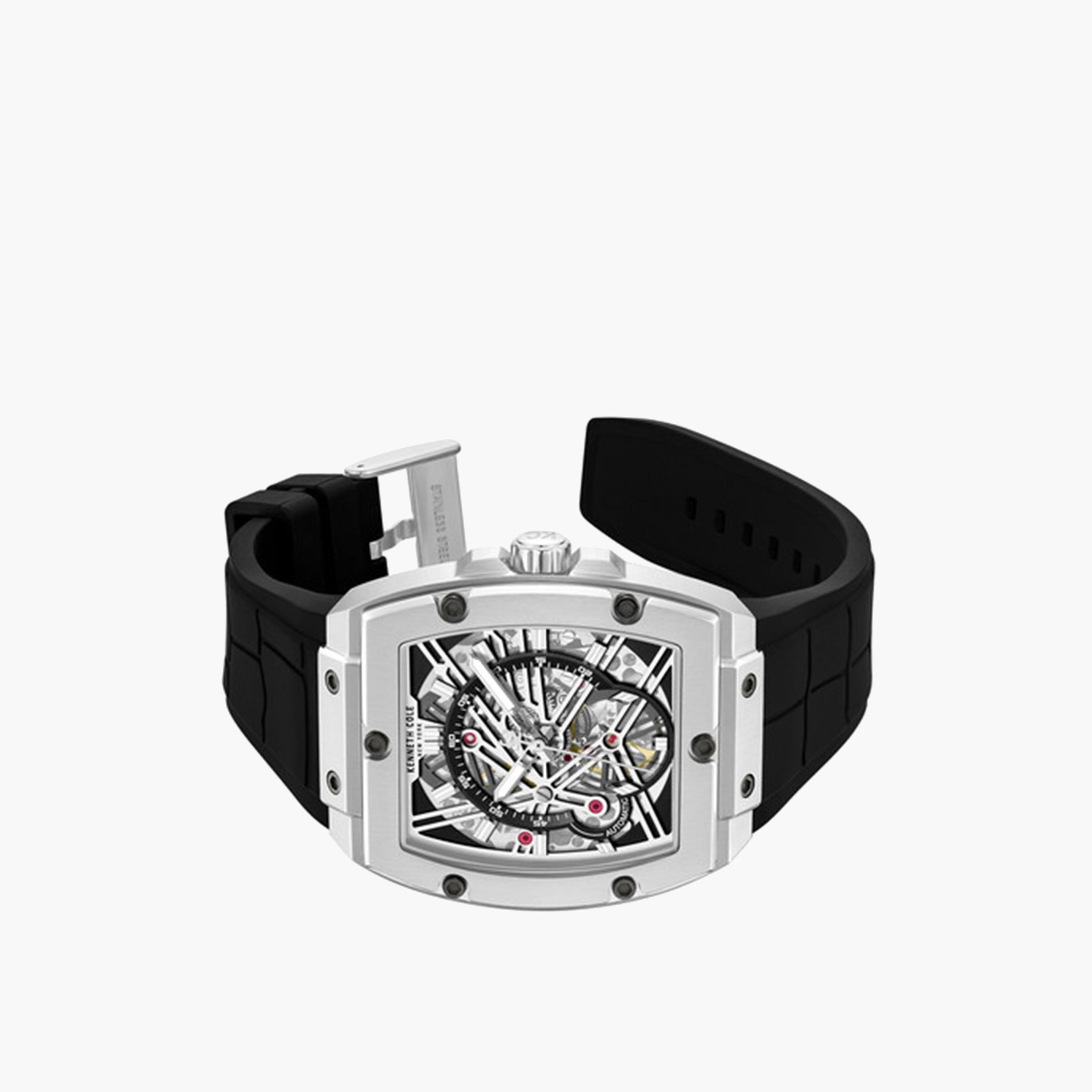 كينيث كول- ساعة اوتوماتيكية للرجال سوار سيليكون لون أسود 41 مم | KCWGZ0067803-men-watchesandjewellery-watches-image-2