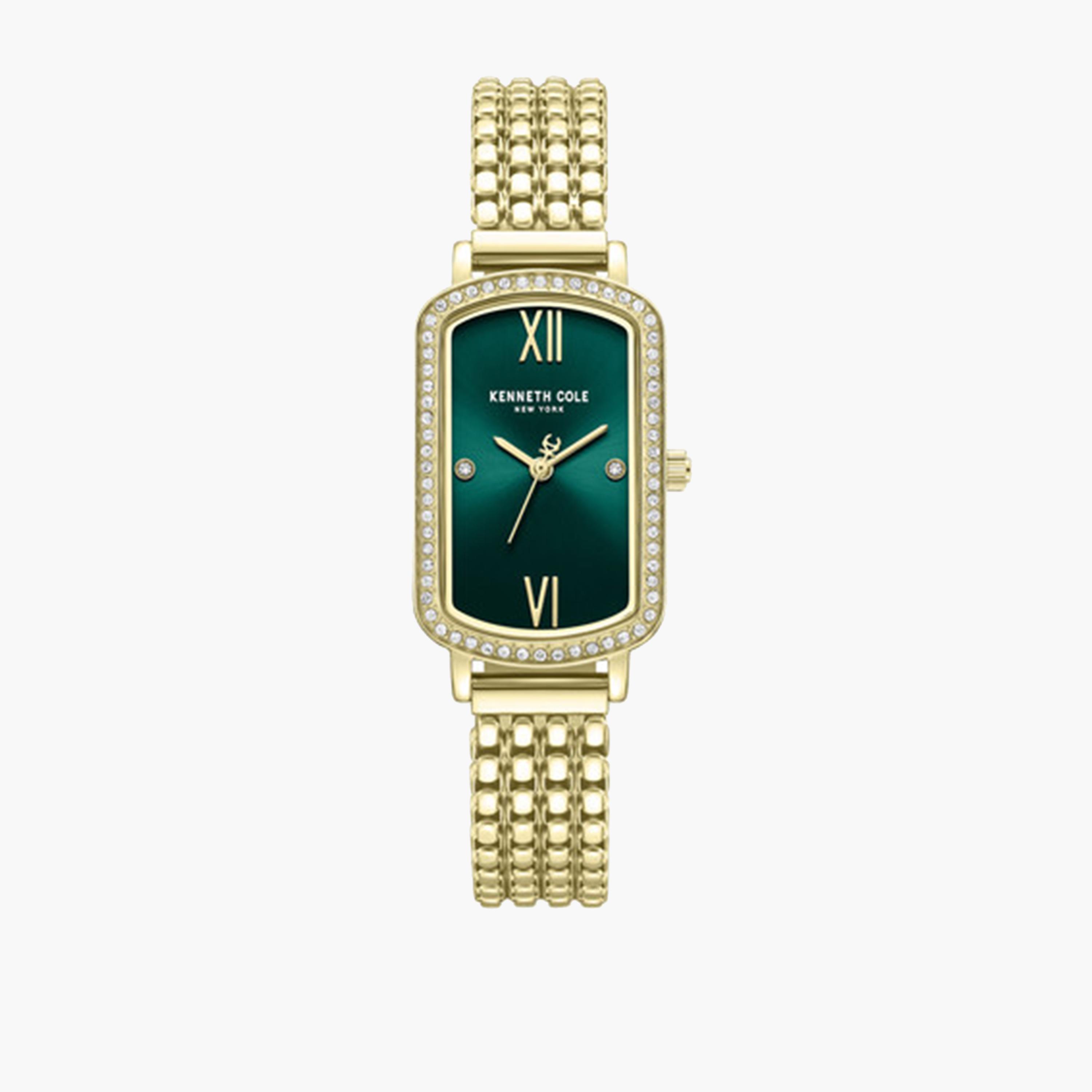 كينيث كول- ساعة تناظرية للنساء سوار ستانلس ستيل لون ذهبي 22 مم | KCWLG0065802-women-watchesandjewellery-watches-image-1