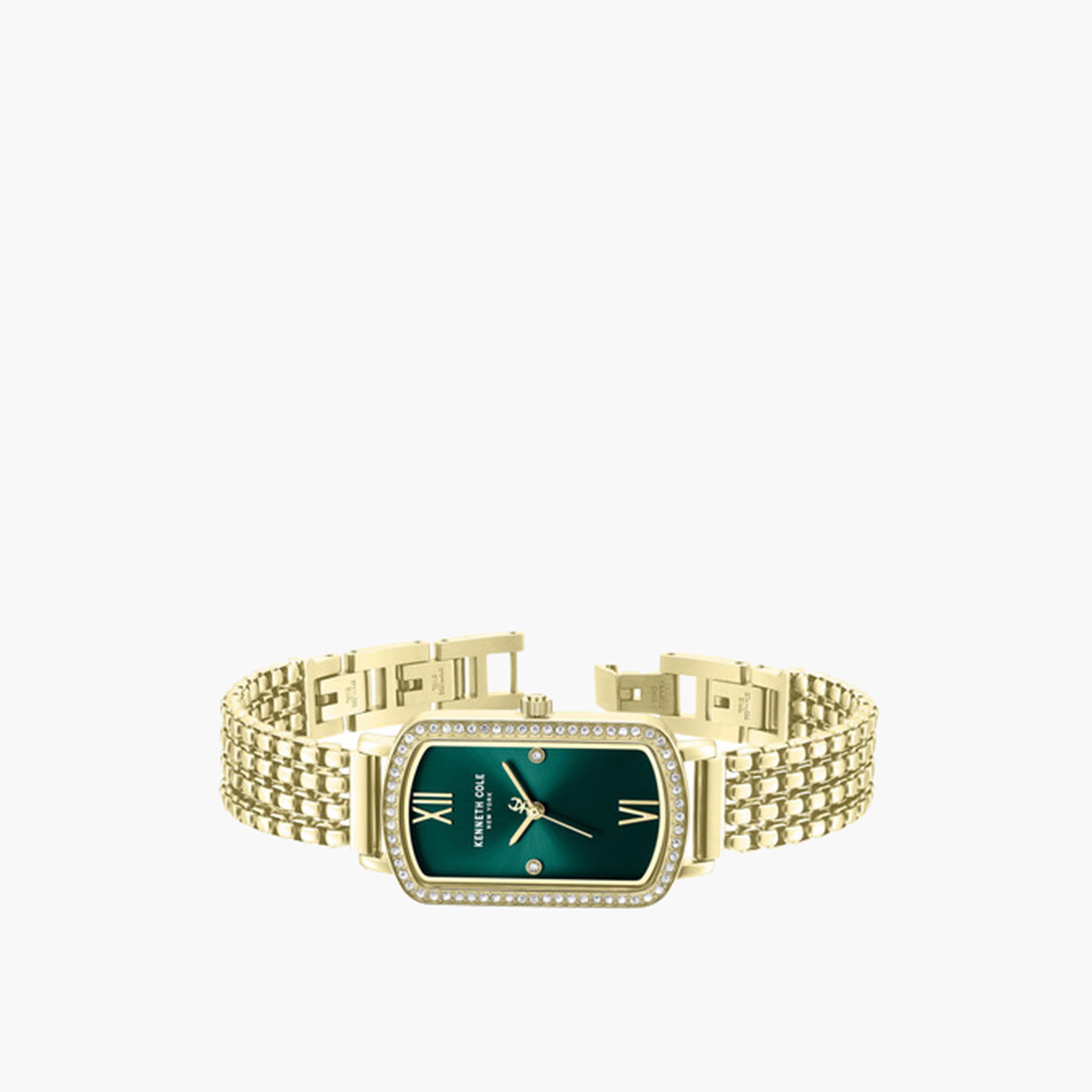 كينيث كول- ساعة تناظرية للنساء سوار ستانلس ستيل لون ذهبي 22 مم | KCWLG0065802-women-watchesandjewellery-watches-image-2