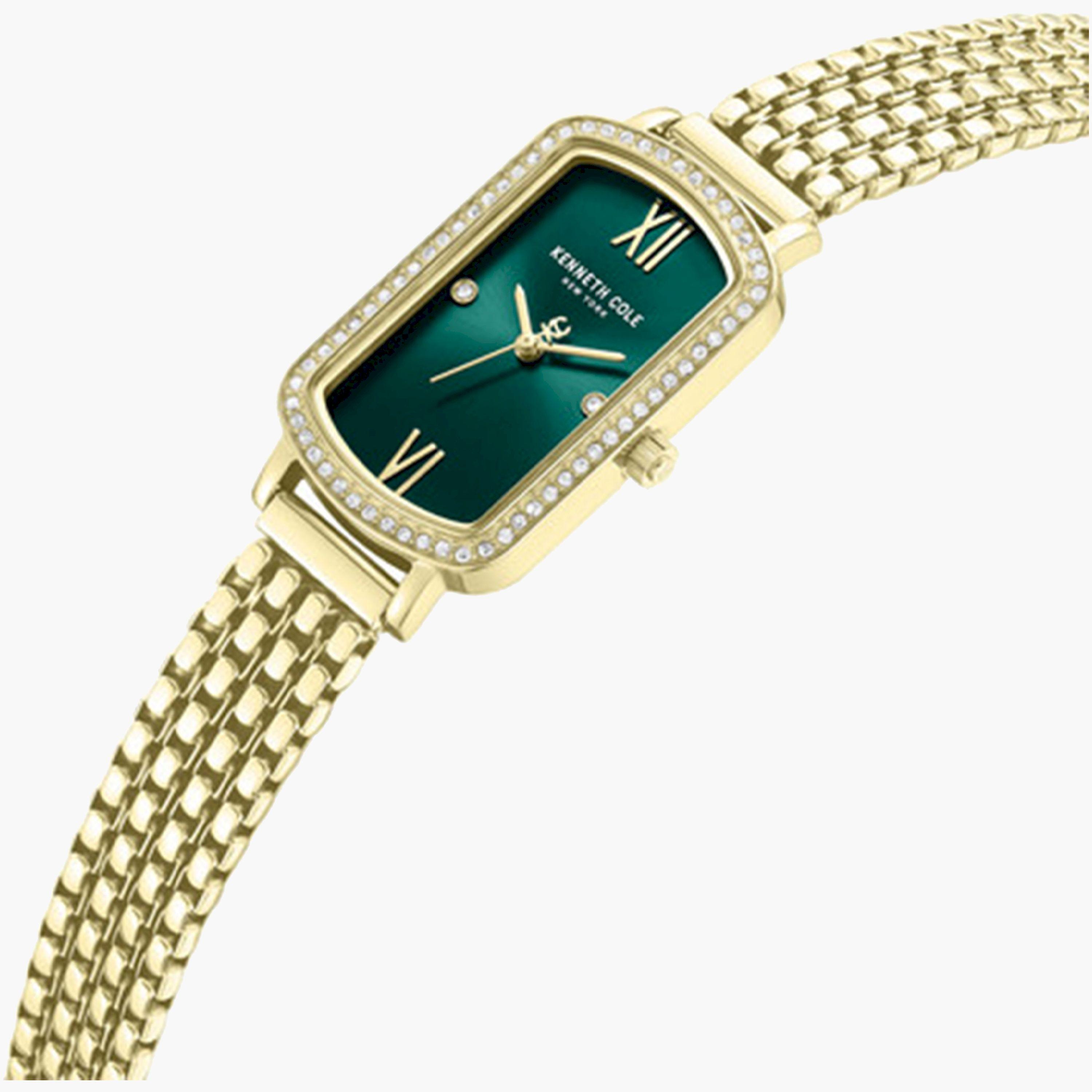كينيث كول- ساعة تناظرية للنساء سوار ستانلس ستيل لون ذهبي 22 مم | KCWLG0065802-women-watchesandjewellery-watches-image-3
